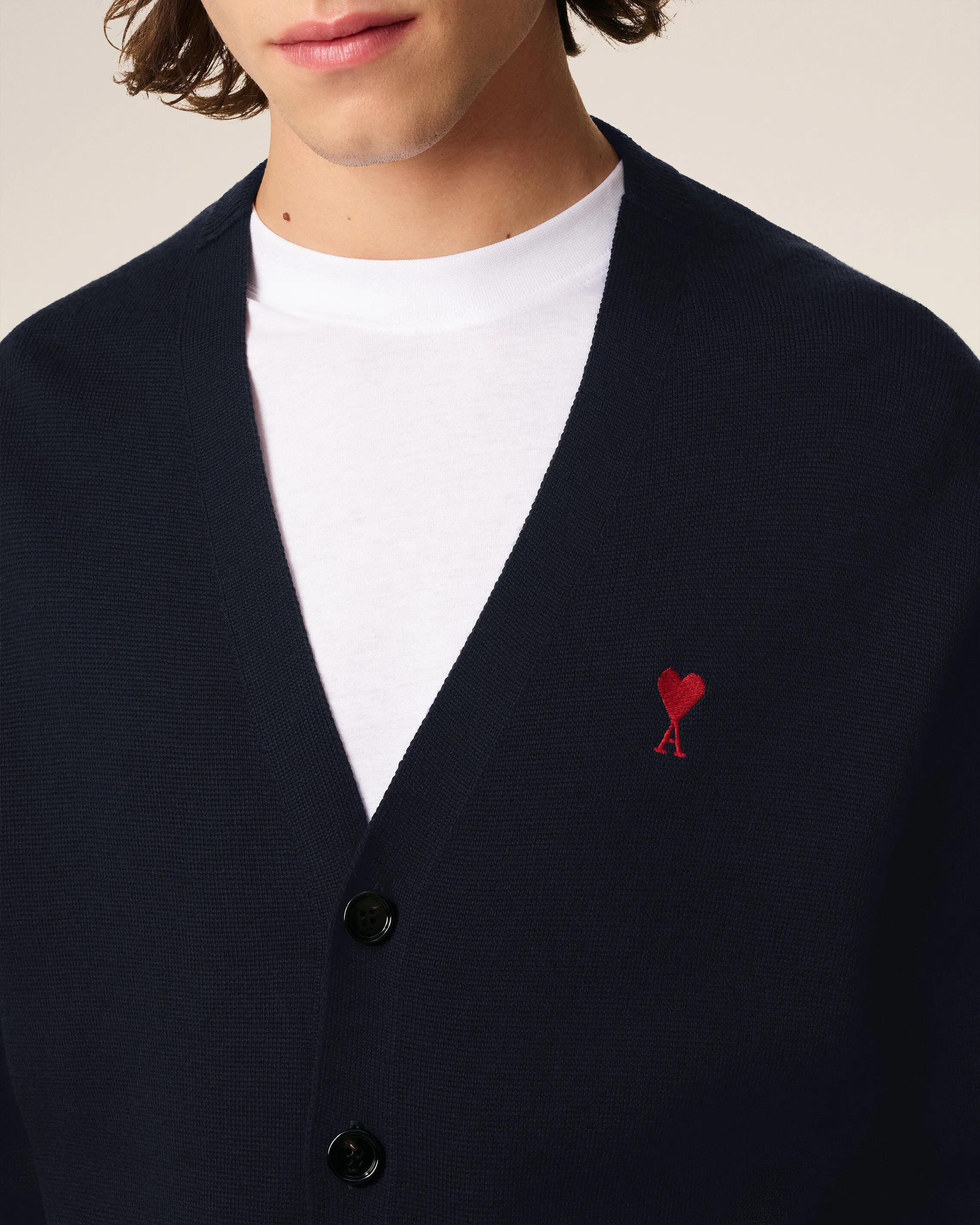 Cardigan Avec Ami De Coeur Contraste Bleu en Laine sold by Ami product image thumbnail 4