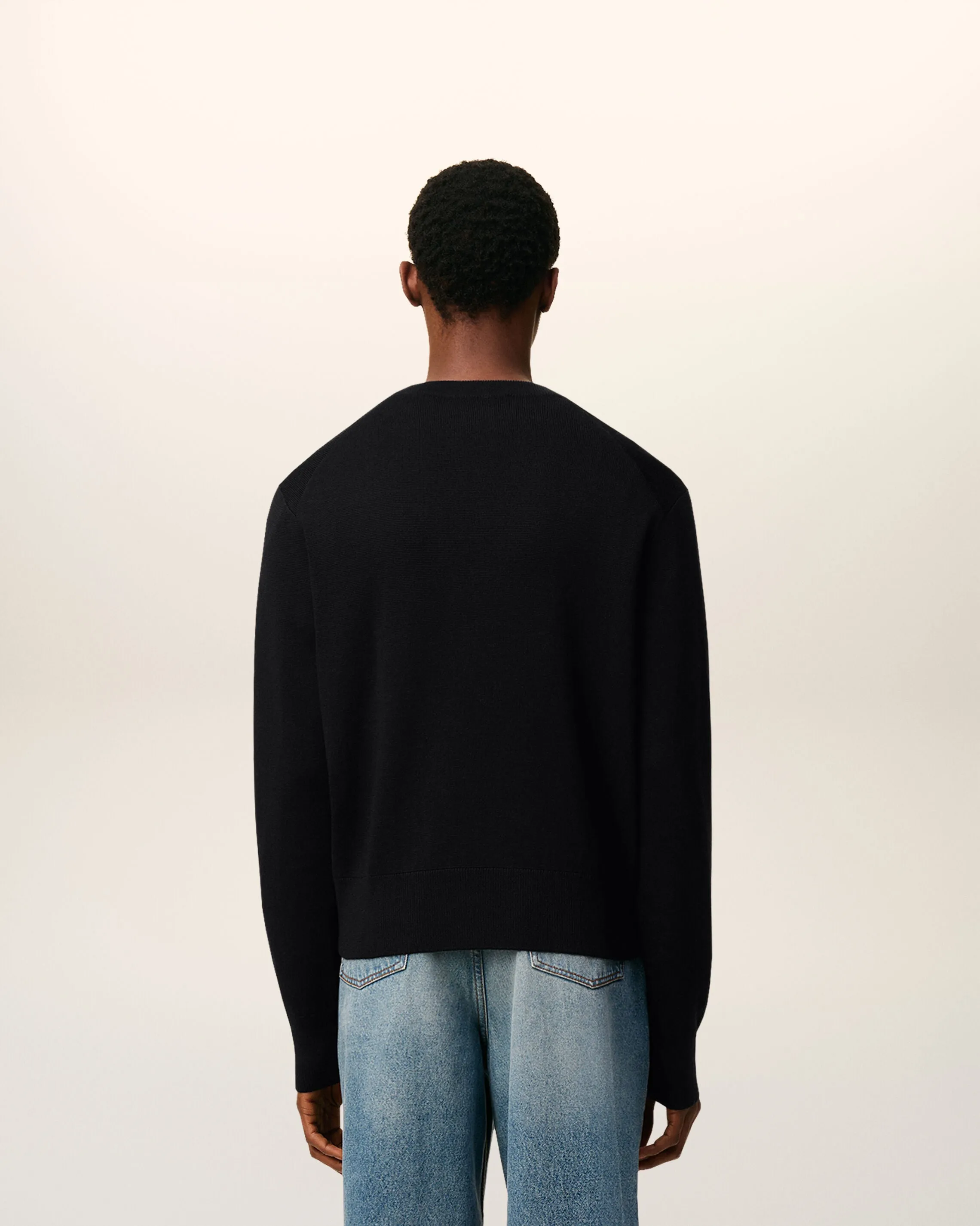 Cardigan Avec Ami De Coeur Contraste Noir en Laine sold by Ami product image thumbnail 5