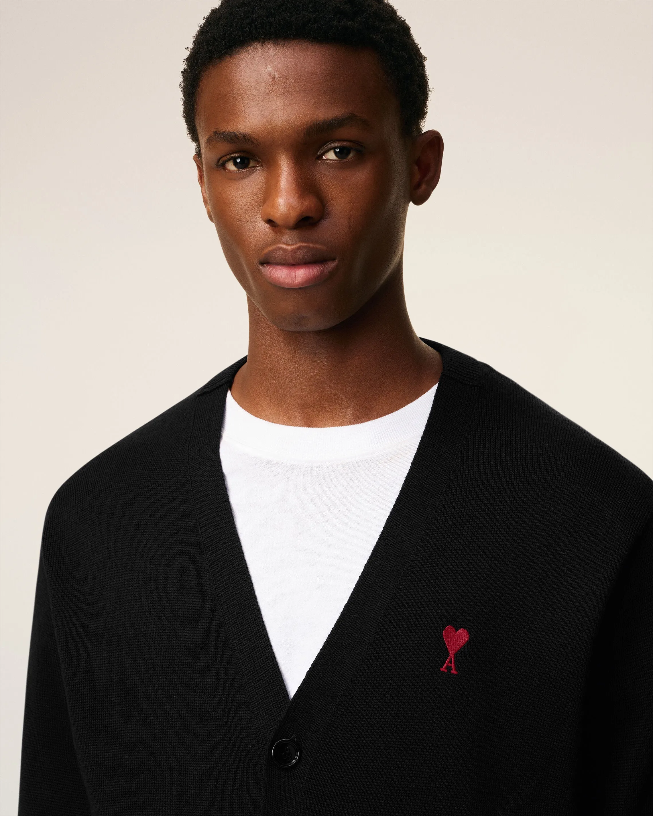 Cardigan Avec Ami De Coeur Contraste Noir en Laine sold by Ami product image thumbnail 4