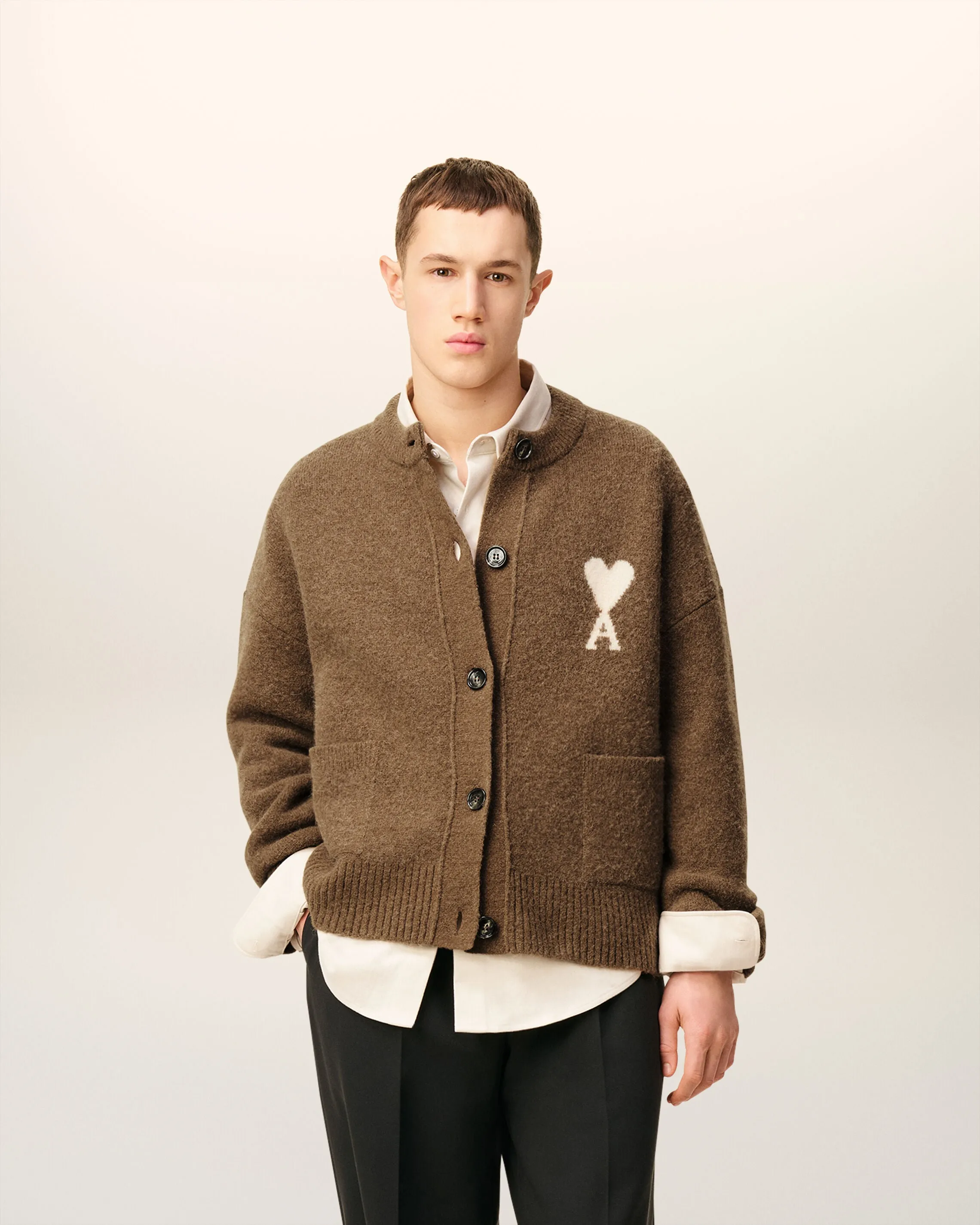 Cardigan Marron Ami De Coeur En Alpaga sold by Ami product image thumbnail 2