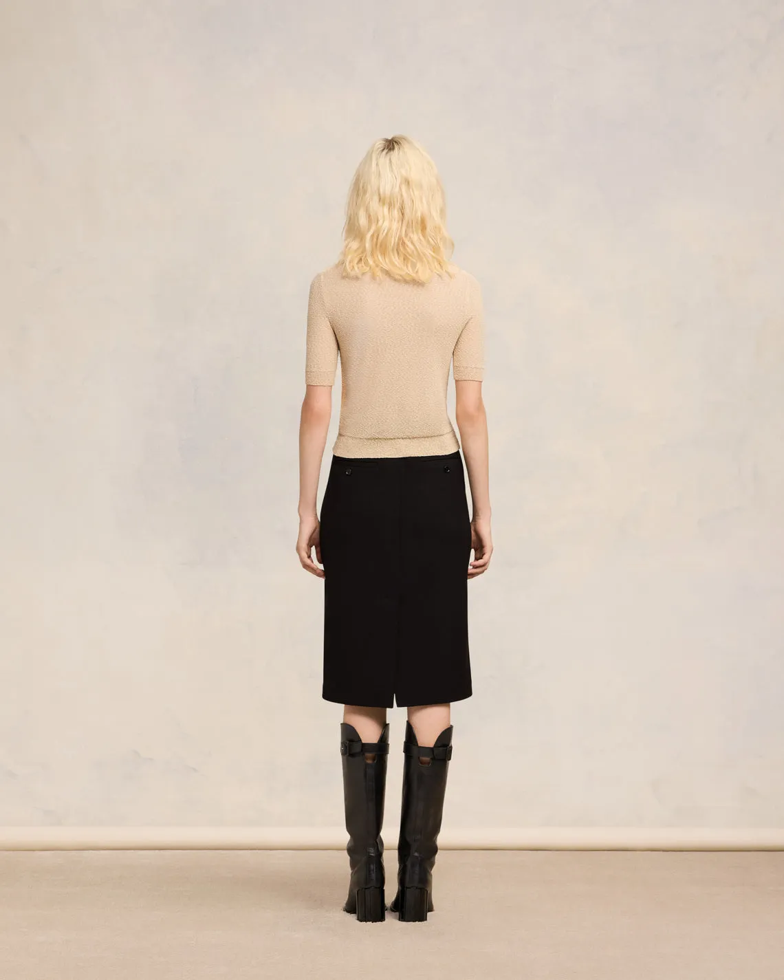 T-shirt Col Rond Crop Bouclé sold by Ami product image thumbnail 5