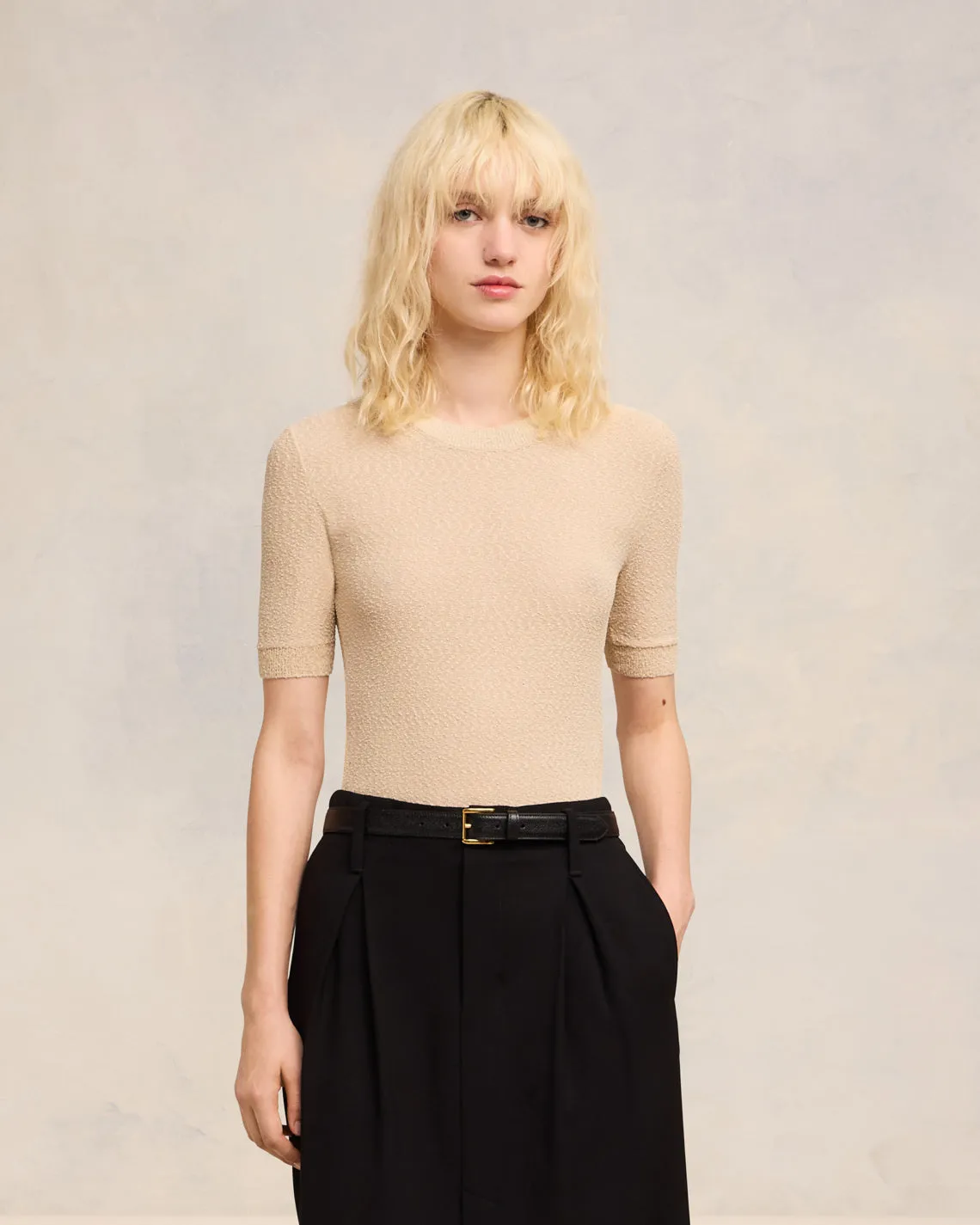 T-shirt Col Rond Crop Bouclé sold by Ami product image thumbnail 3