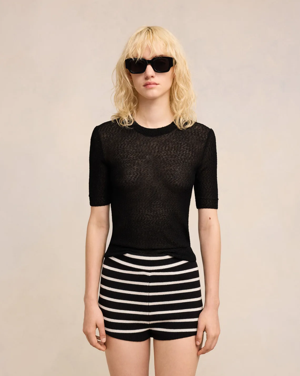 T-shirt Col Rond Crop Bouclé sold by Ami product image thumbnail 3