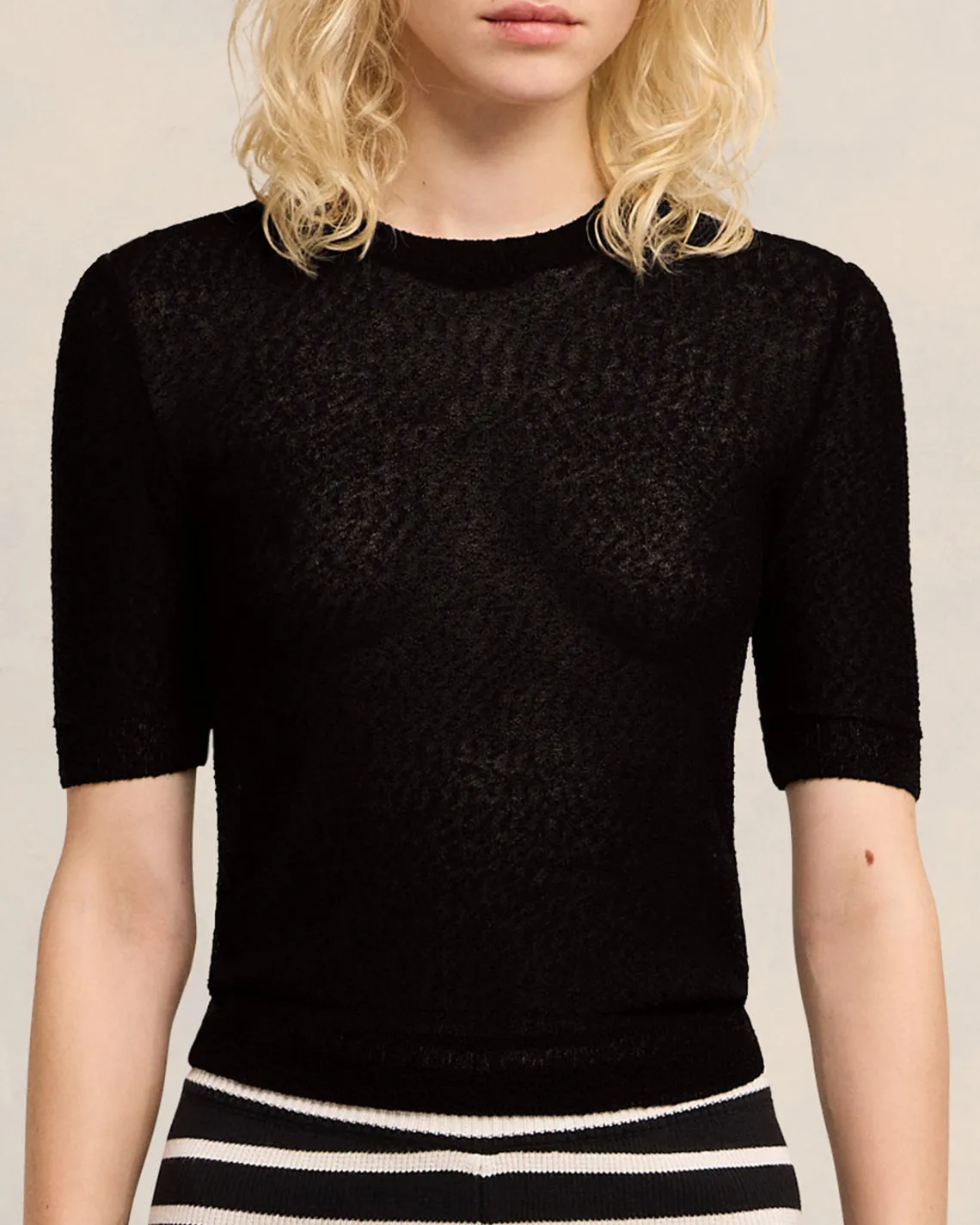 T-shirt Col Rond Crop Bouclé sold by Ami product image thumbnail 4