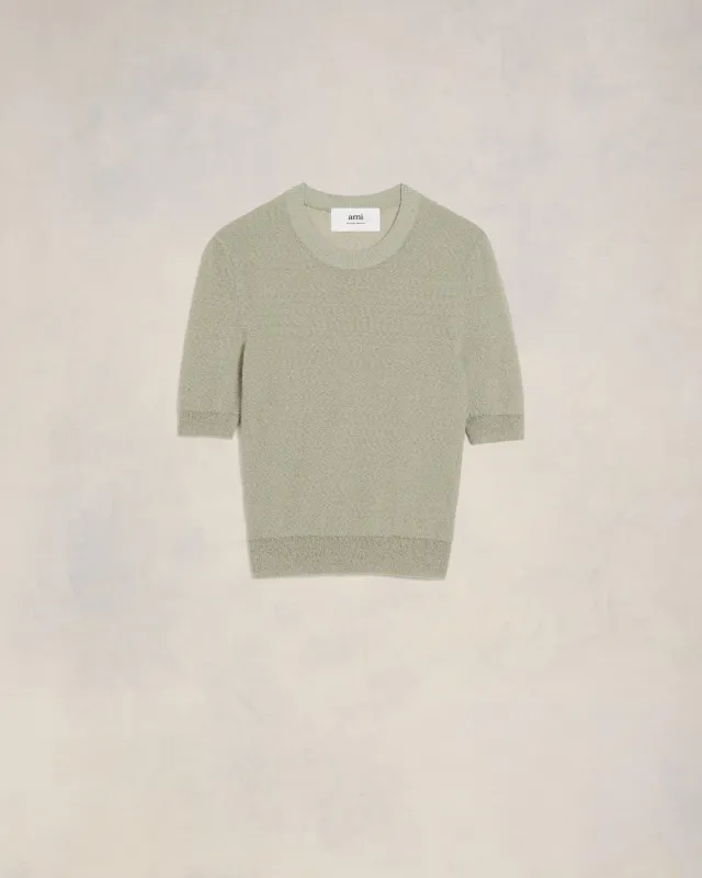 T-shirt Col Rond Crop Bouclé sold by Ami