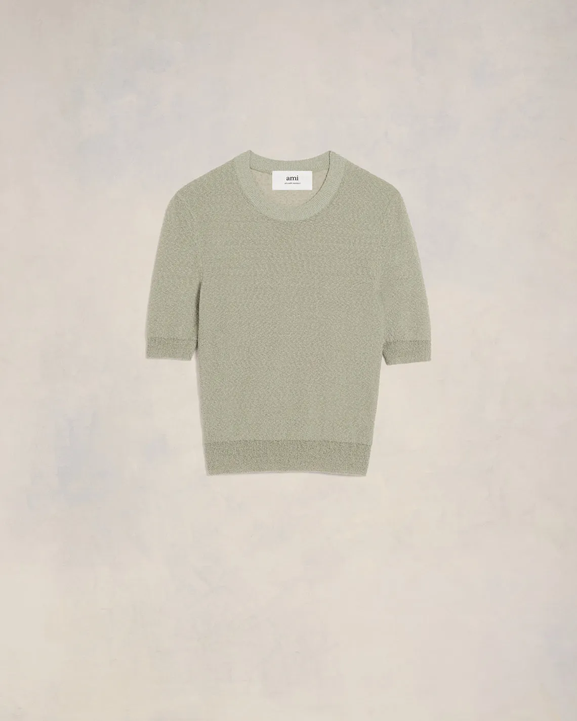 T-shirt Col Rond Crop Bouclé sold by Ami