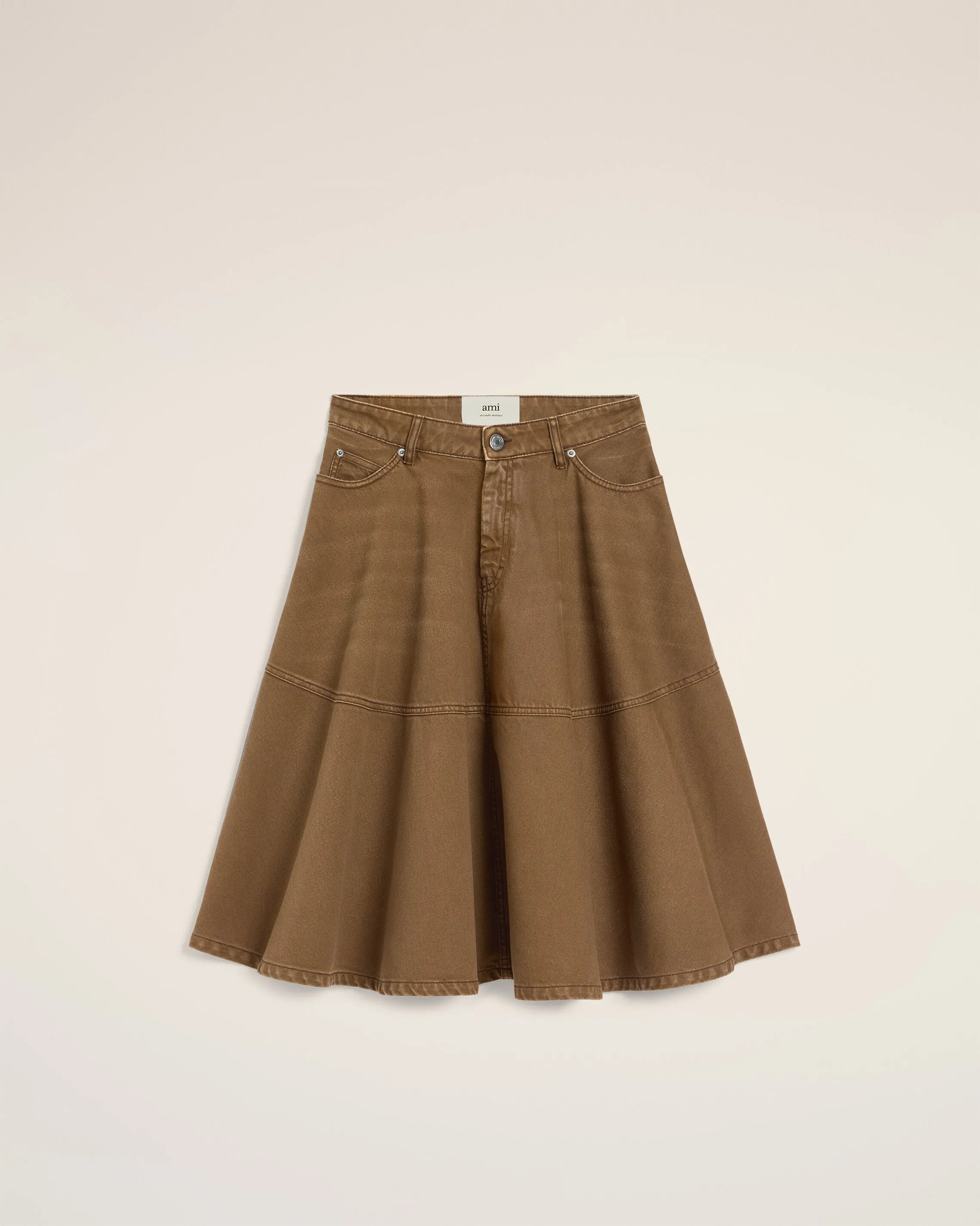 Jupe Marron Midi En Coton sold by Ami