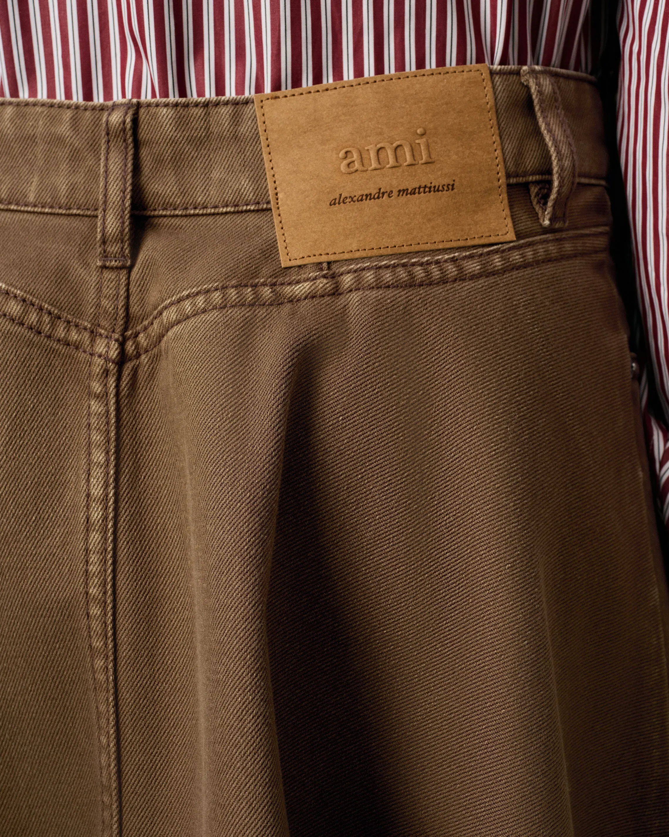 Jupe Marron Midi En Coton sold by Ami product image thumbnail 5