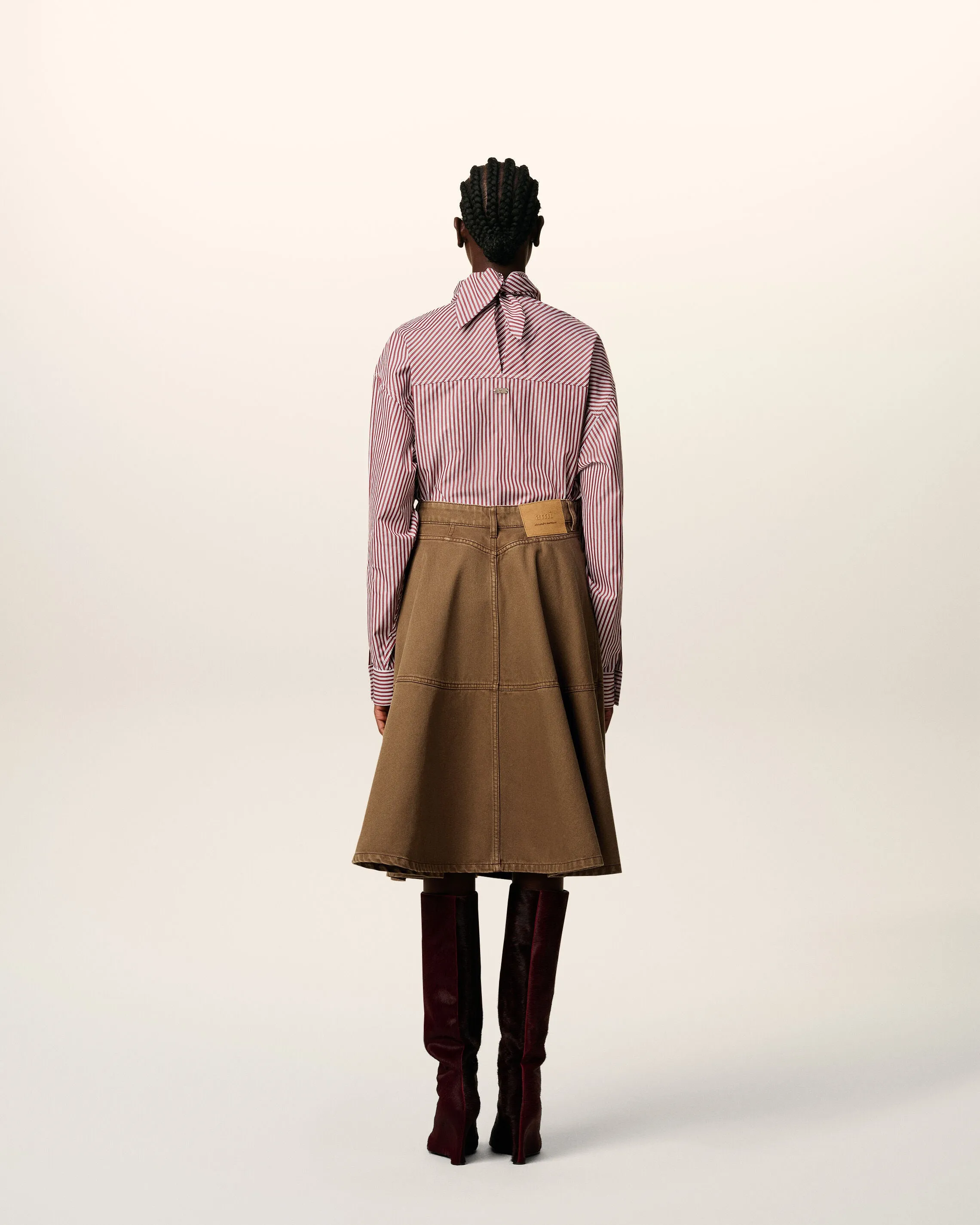Jupe Marron Midi En Coton sold by Ami product image thumbnail 4