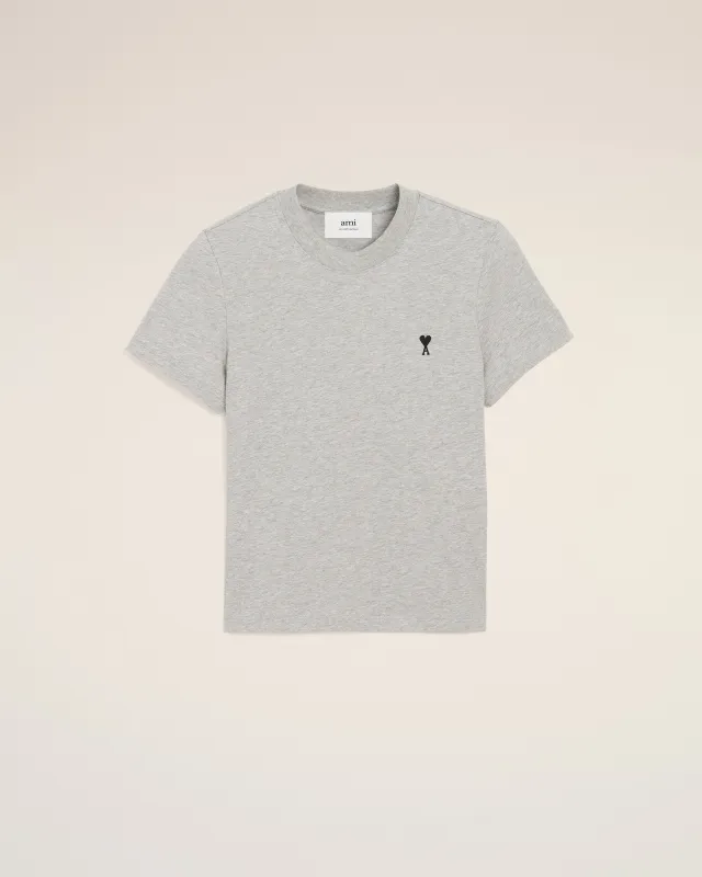 T-shirt Gris Ami De Coeur Croppé En Coton sold by Ami