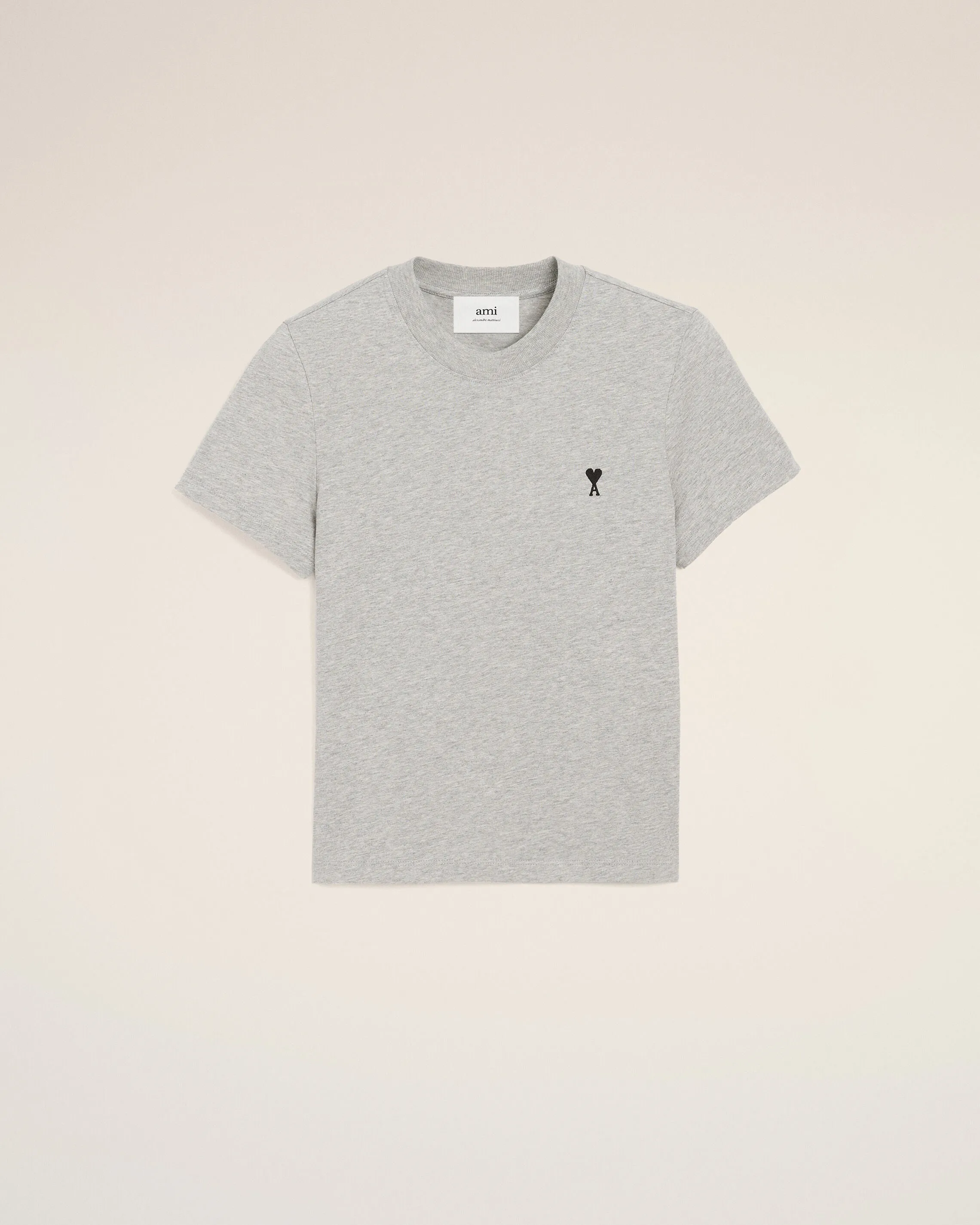 Tshirt Ami De Coeur Contraste Cropped Gris en Coton sold by Ami