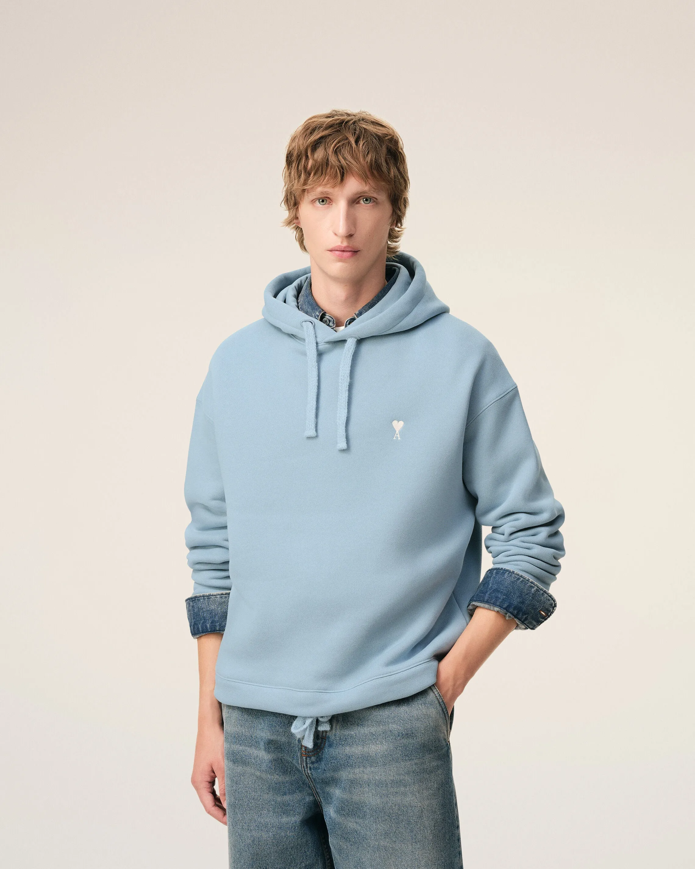 Hoodie Bleu Ami De Coeur En Coton sold by Ami product image thumbnail 3