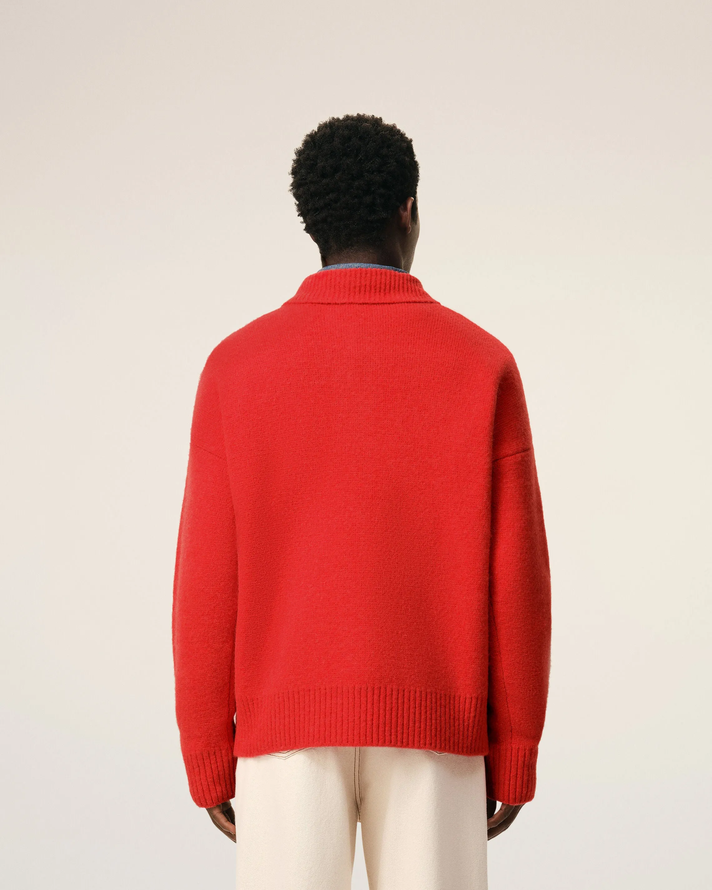 Polo Rouge Ami De Coeur En Alpaga sold by Ami product image thumbnail 5