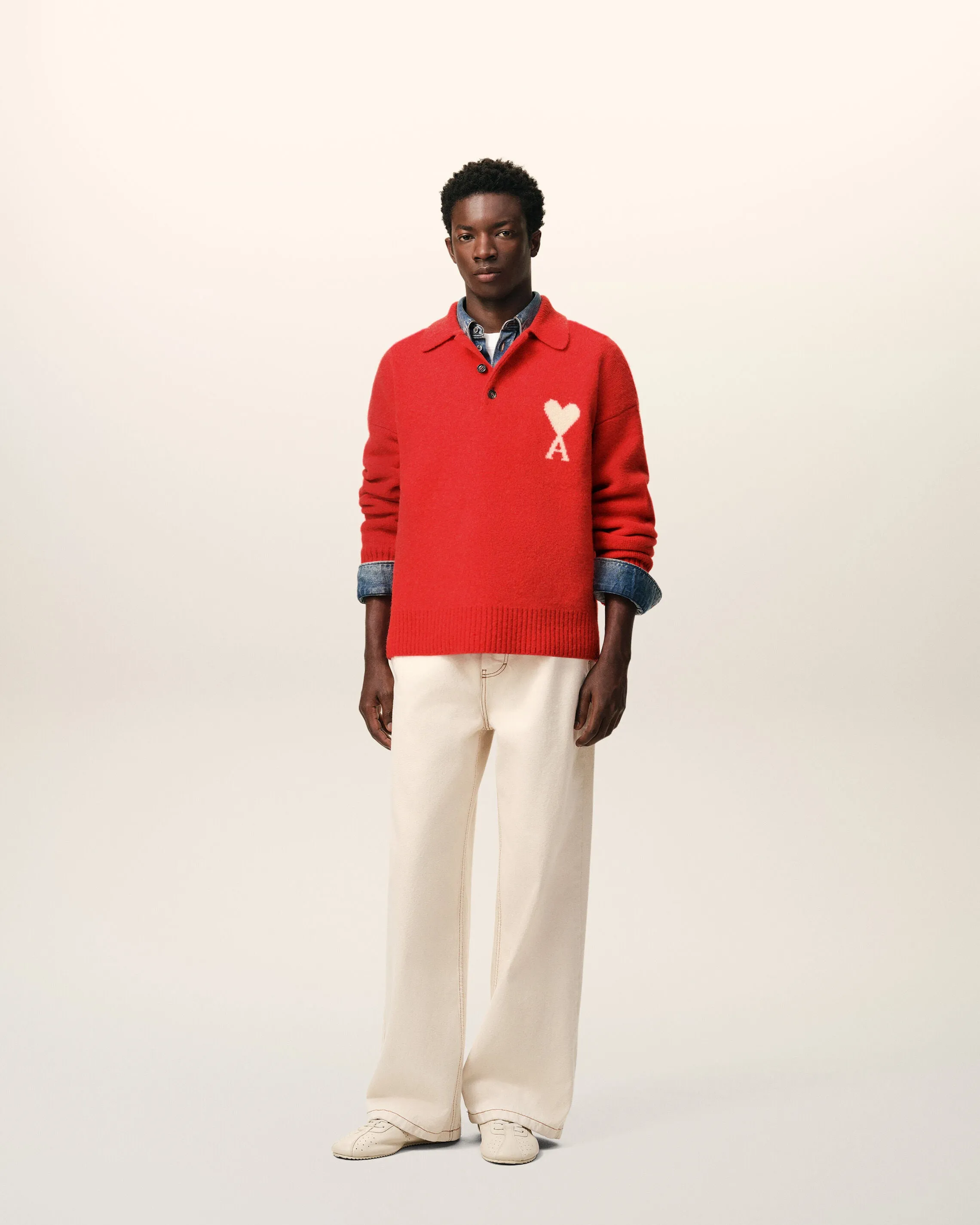 Polo Rouge Ami De Coeur En Alpaga sold by Ami product image thumbnail 2