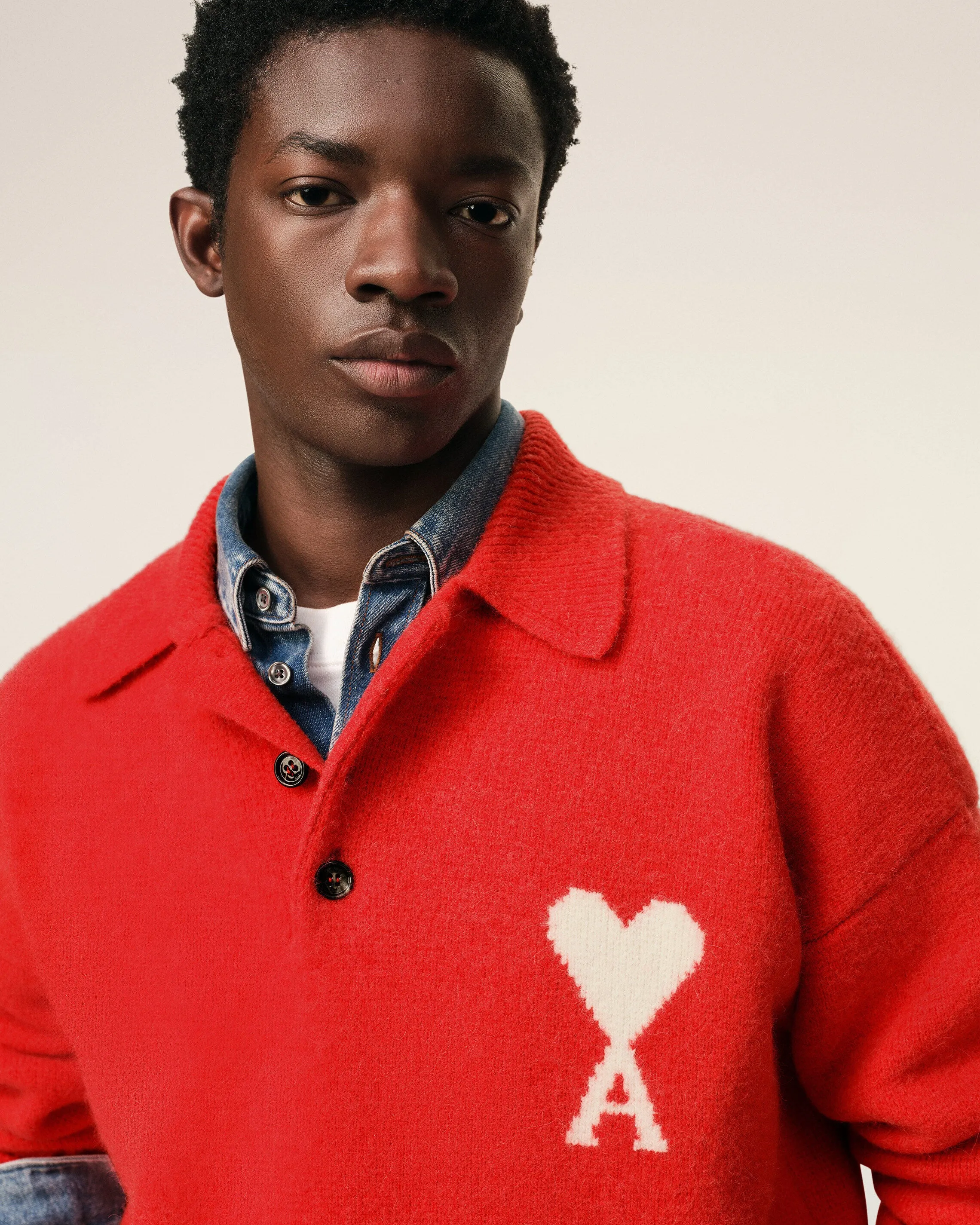 Polo Rouge Ami De Coeur En Alpaga sold by Ami product image thumbnail 4