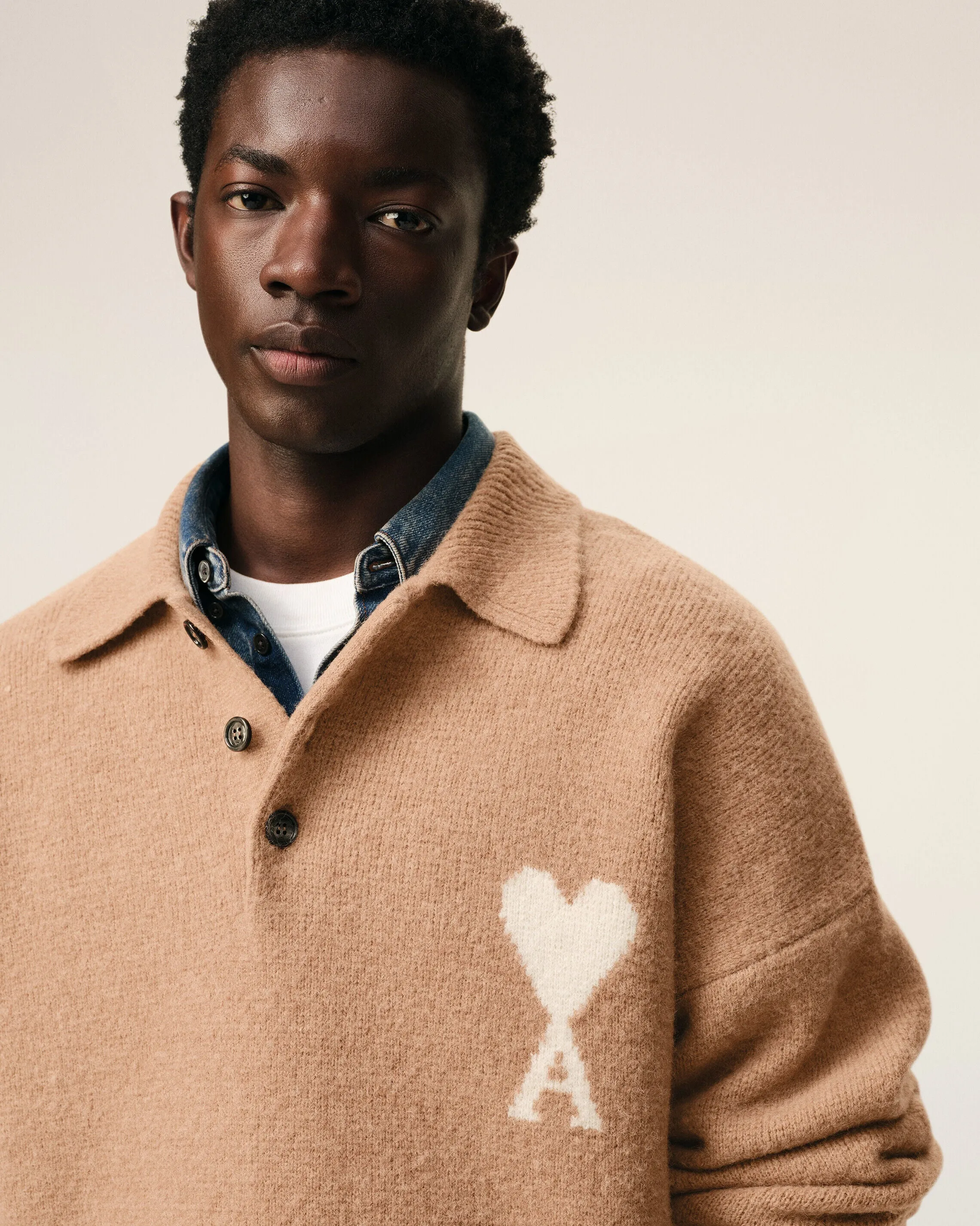 Polo Marron Ami De Coeur En Alpaga sold by Ami product image thumbnail 4