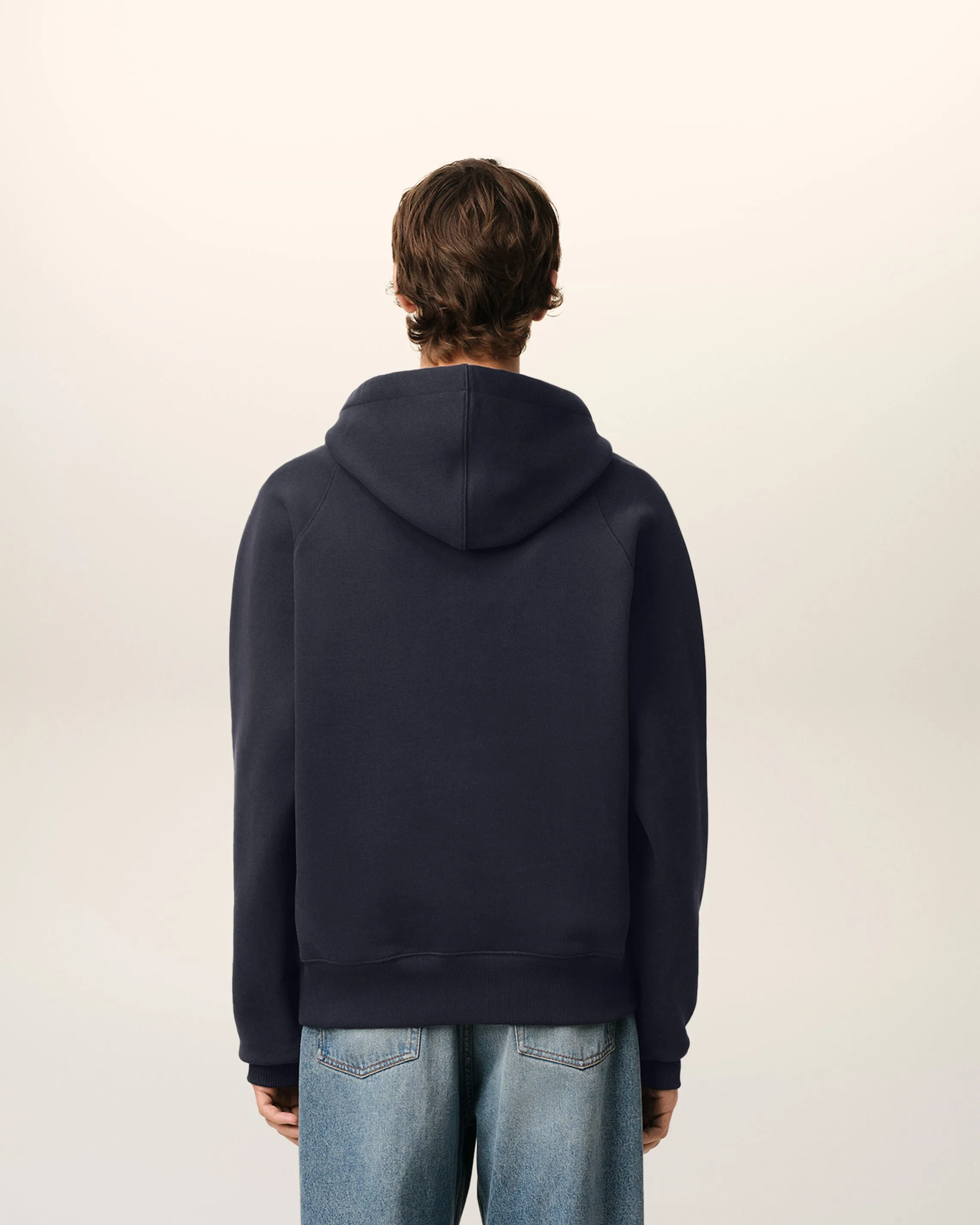 Hoodie Bleu Marine Patch Ami Paris En Coton sold by Ami product image thumbnail 5