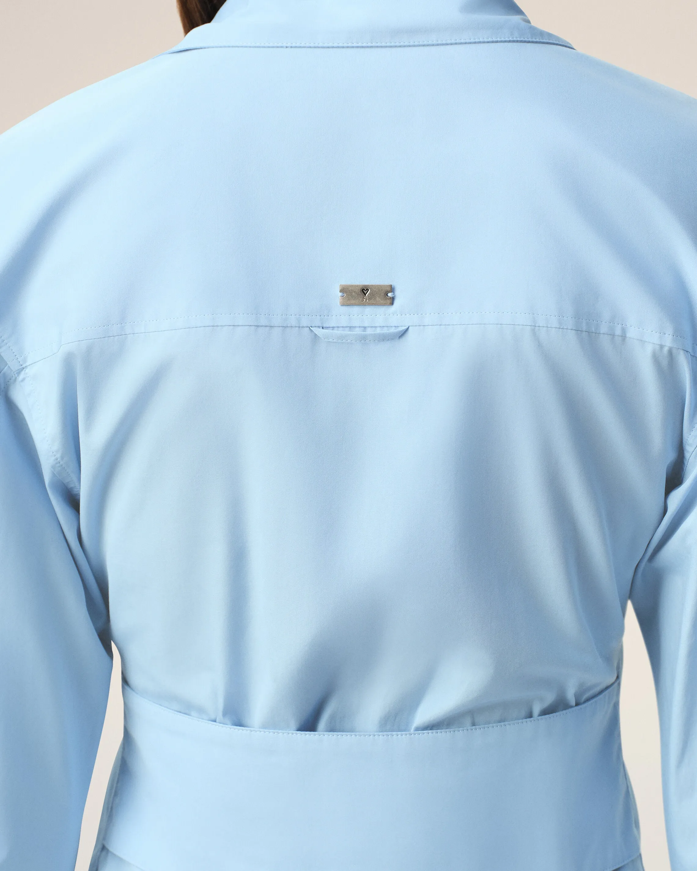 Chemise Cintrée Bleu Col En Pointe en Coton sold by Ami product image thumbnail 4