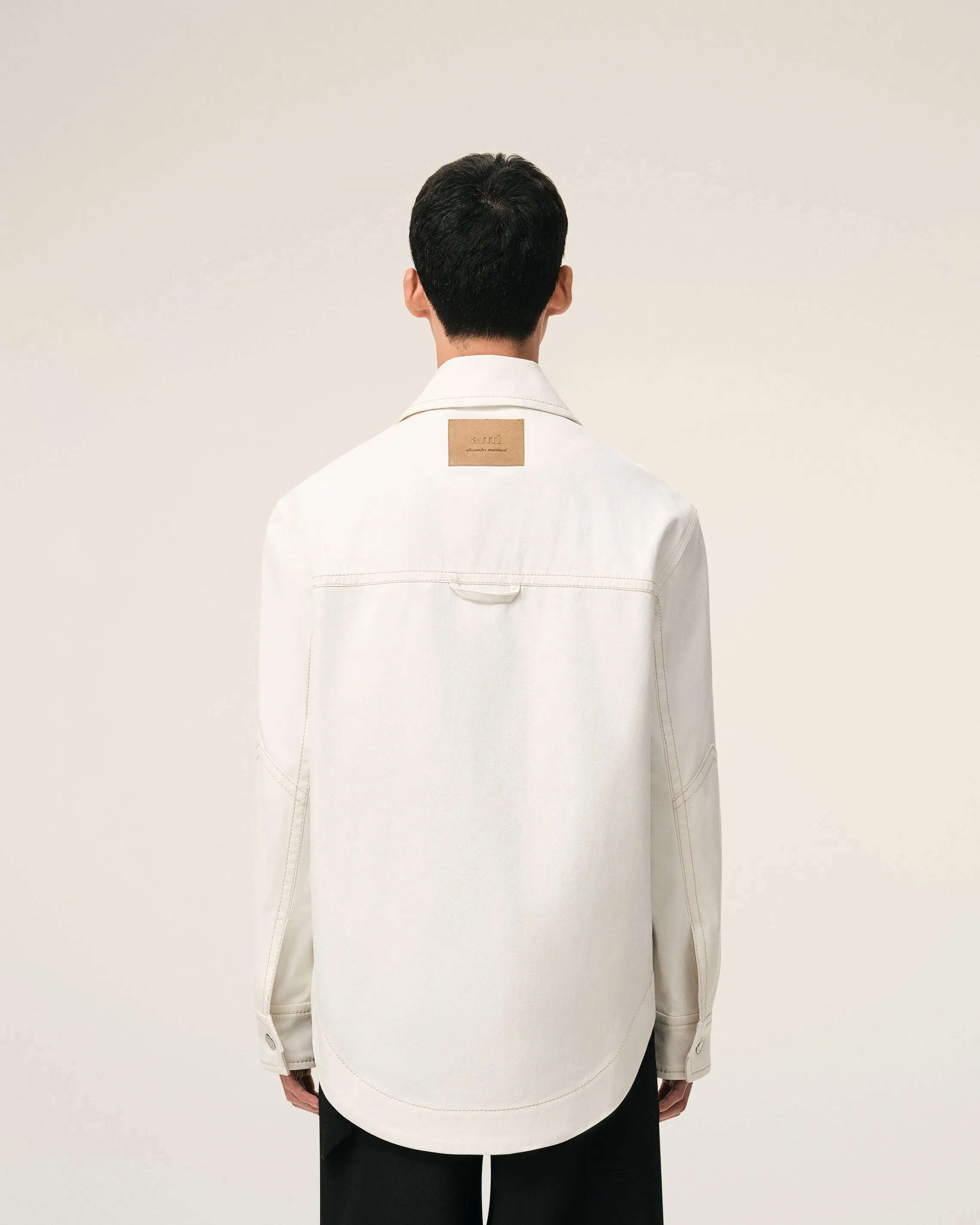 Veste Blanche Worker Boutonnée en Coton sold by Ami product image thumbnail 5