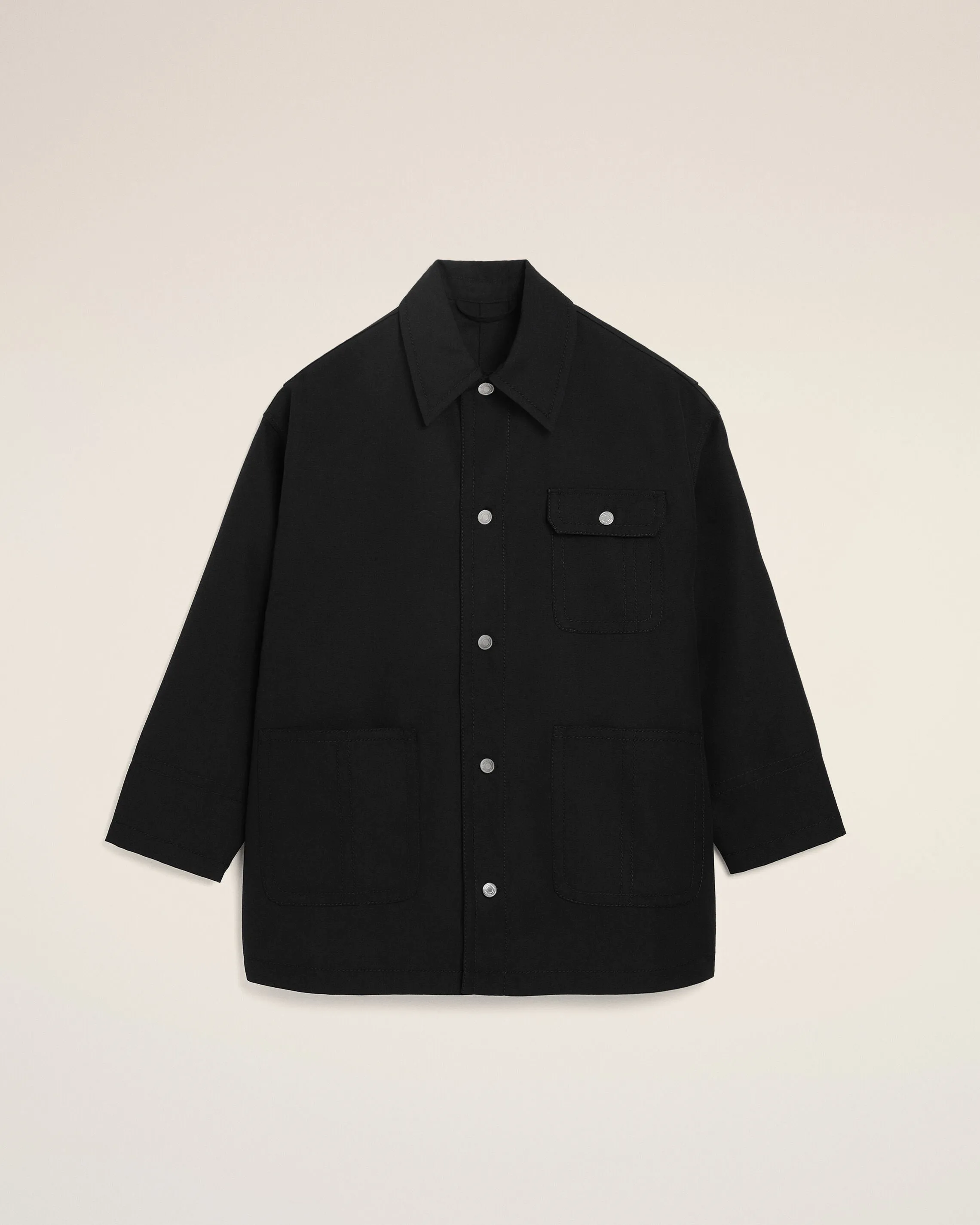 Veste Noire Worker en Laine Vierge sold by Ami