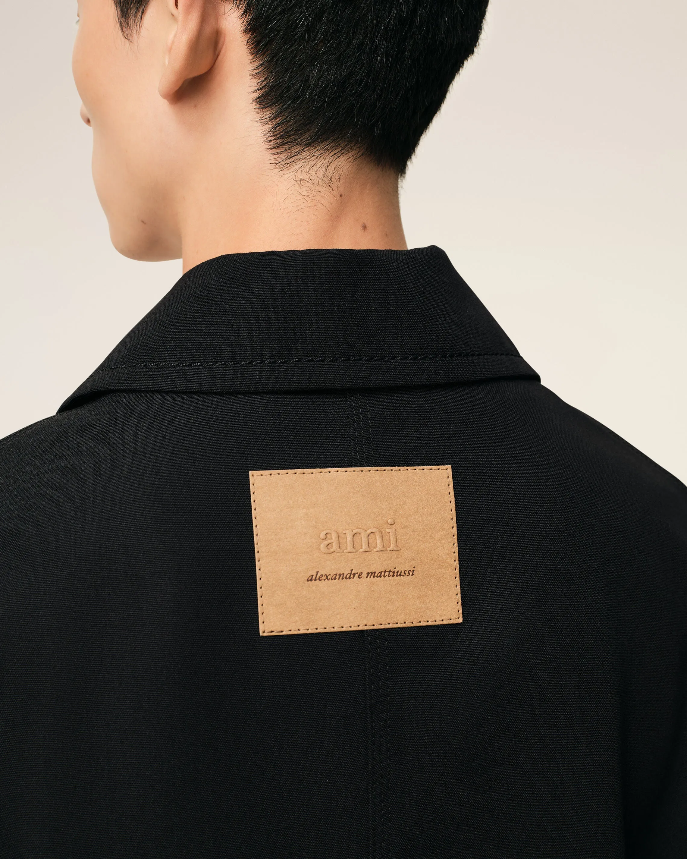 Veste Noire Worker en Laine Vierge sold by Ami product image thumbnail 4