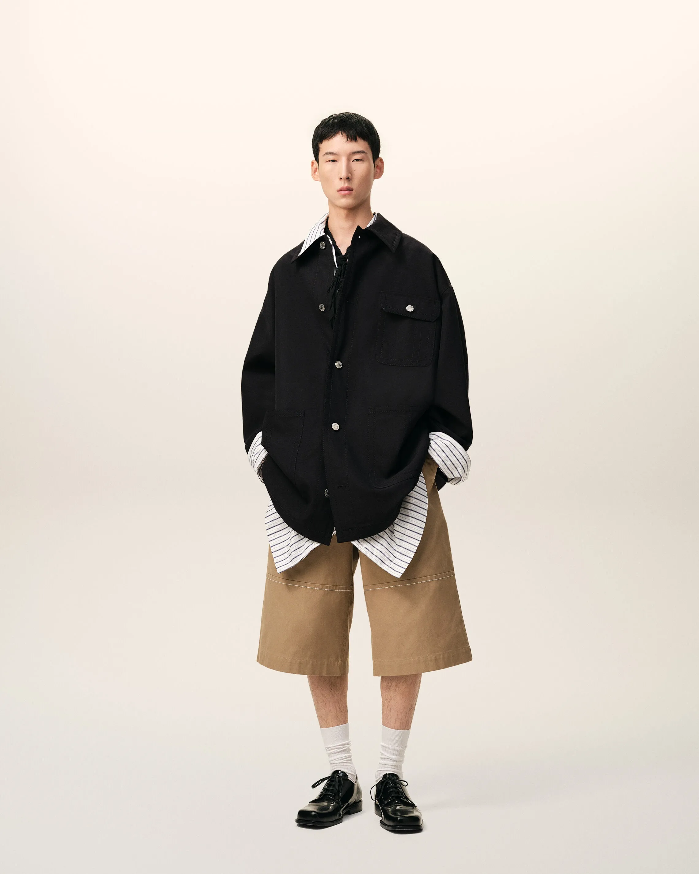 Veste Noire Worker en Laine Vierge sold by Ami product image thumbnail 2