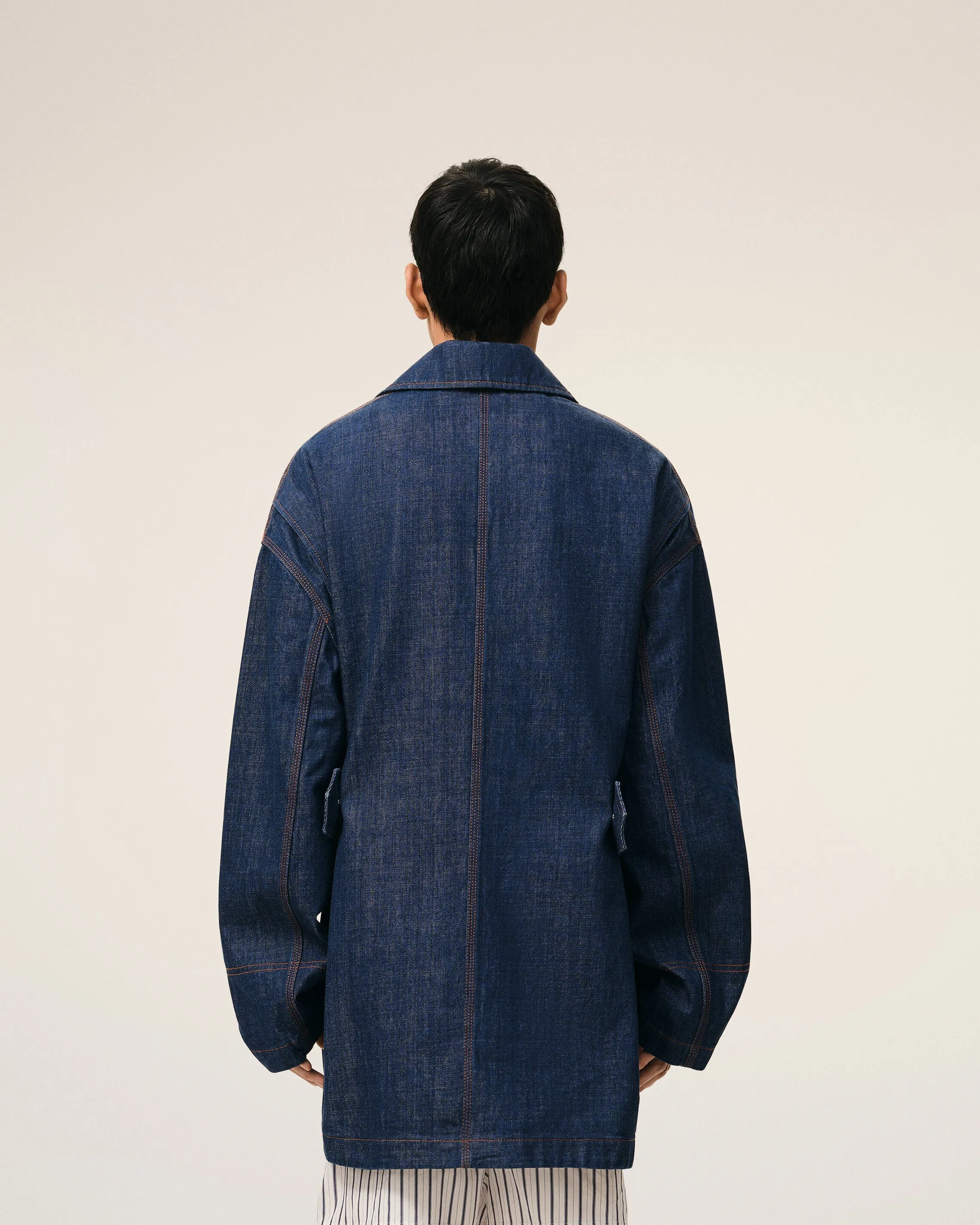 Veste Worker Bleu Empiècement Heritage Ami Paris en Coton sold by Ami product image thumbnail 5