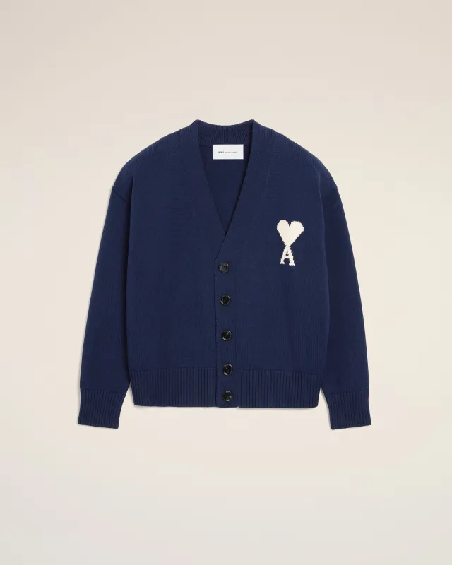 Cardigan Bleu Ami De Coeur en Laine sold by Ami