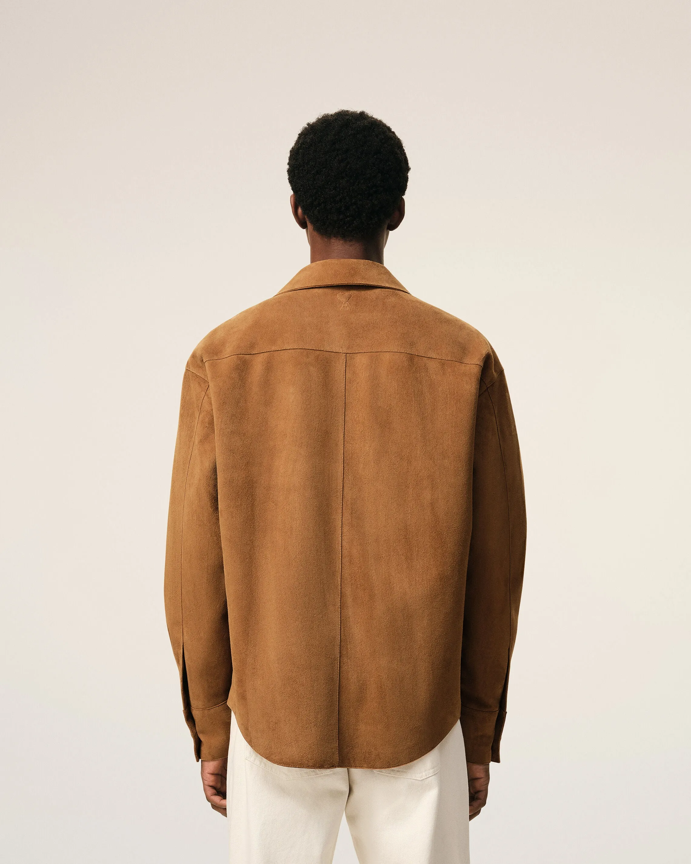 Surchemise Marron Boutonnée en Cuir De Chèvre sold by Ami product image thumbnail 5