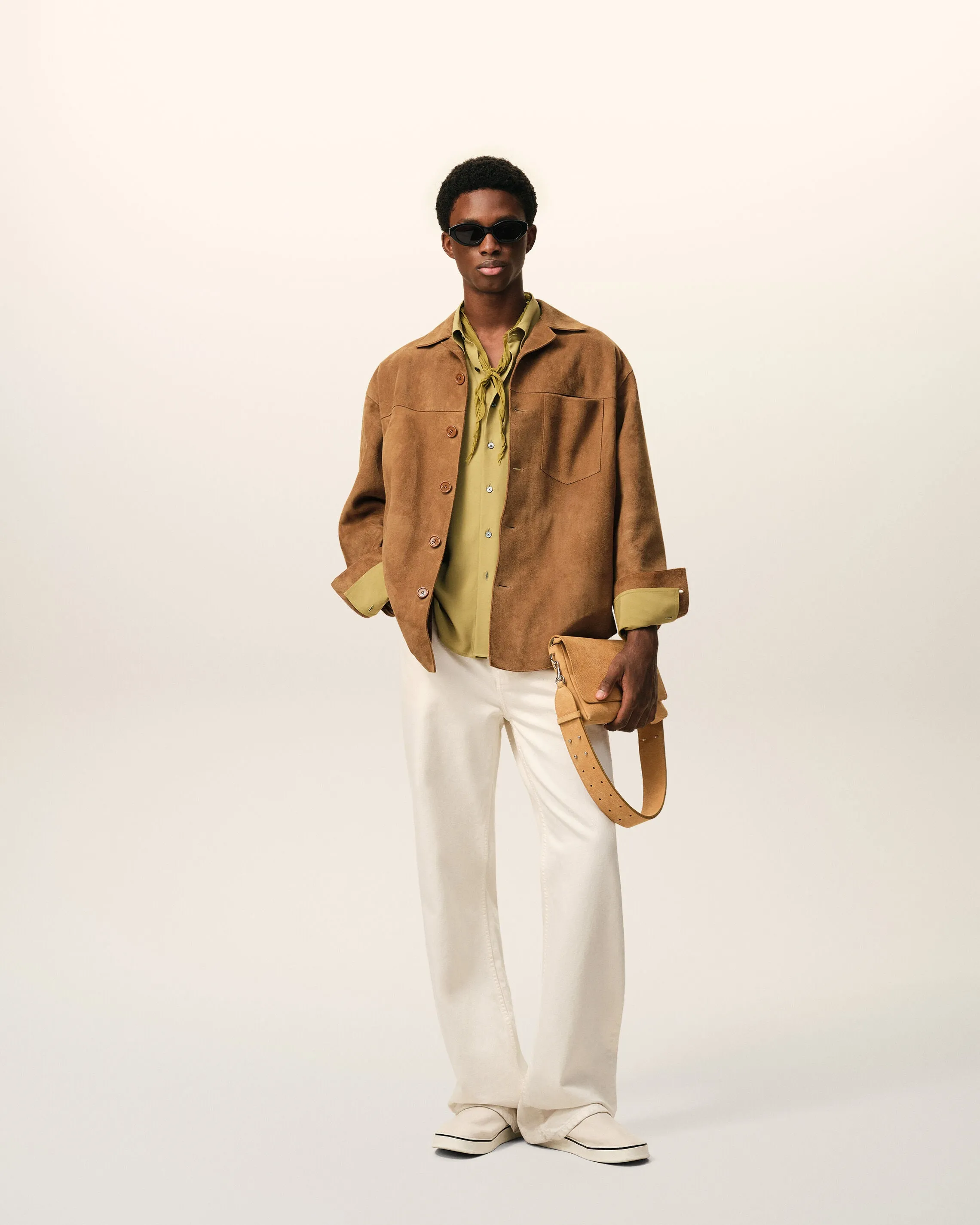 Surchemise Marron Boutonnée en Cuir De Chèvre sold by Ami product image thumbnail 2