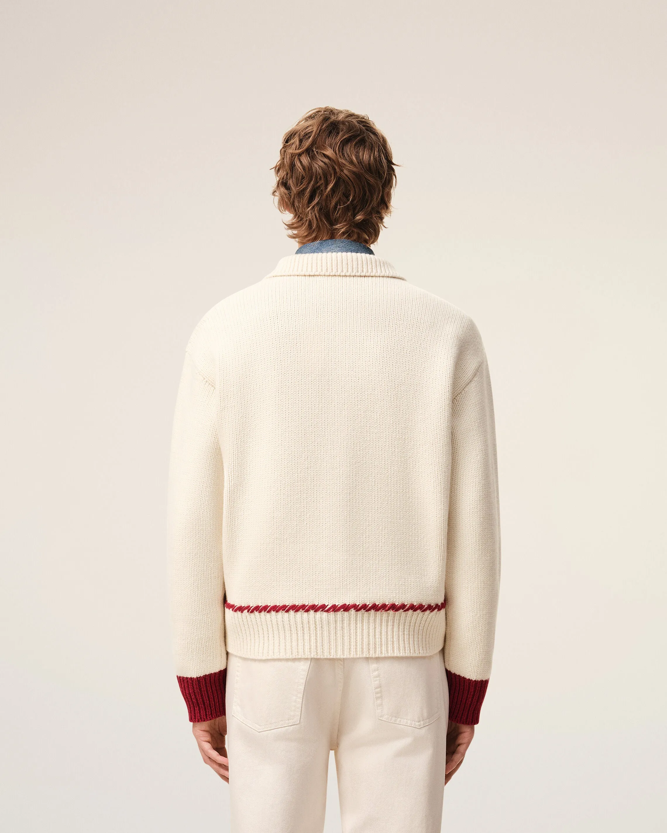 Cardigan Blanc Ami De Coeur en Laine sold by Ami product image thumbnail 5