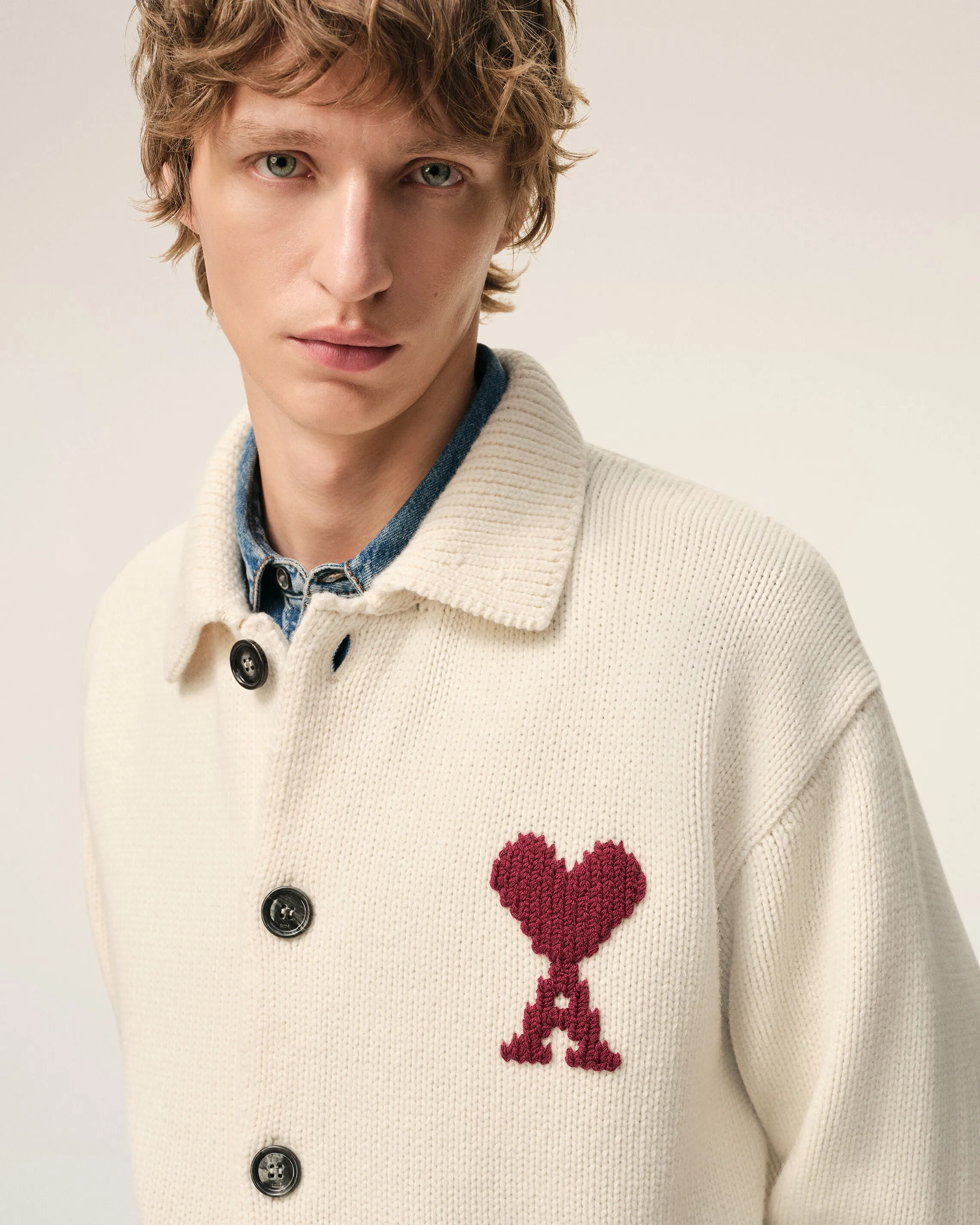 Cardigan Blanc Ami De Coeur en Laine sold by Ami product image thumbnail 4