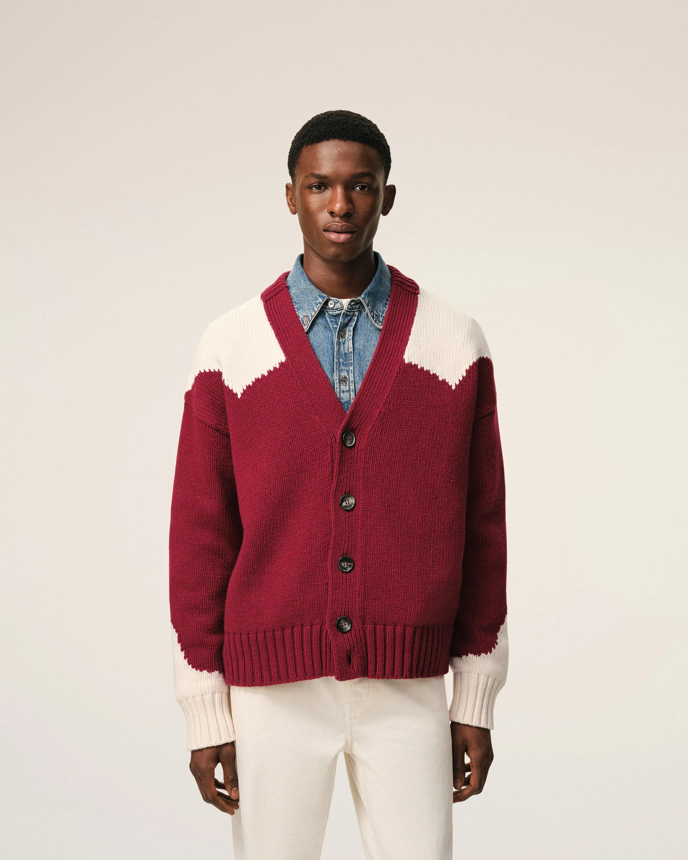 Cardigan Rouge Ami De Coeur en Laine sold by Ami product image thumbnail 3