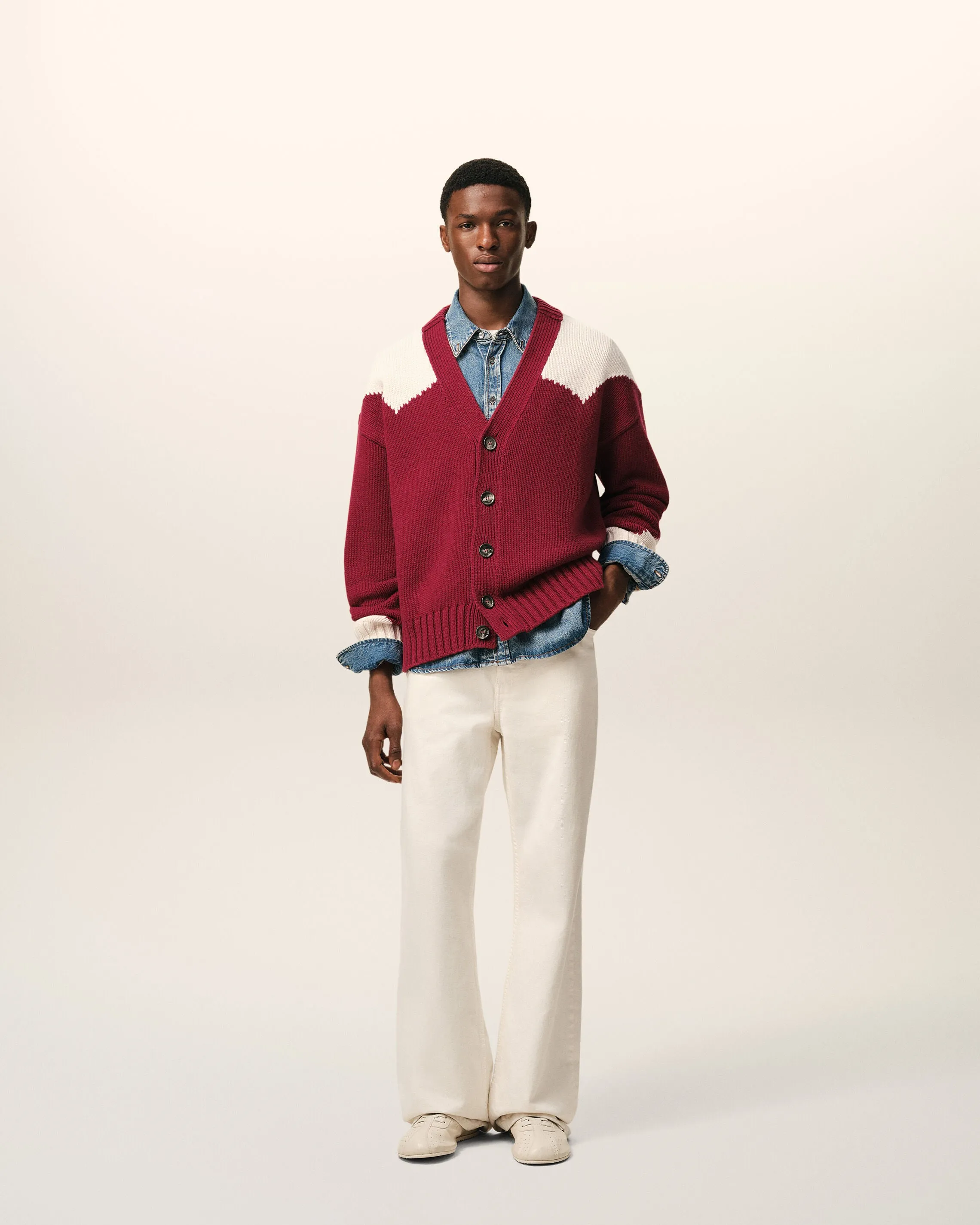 Cardigan Rouge Ami De Coeur en Laine sold by Ami product image thumbnail 2