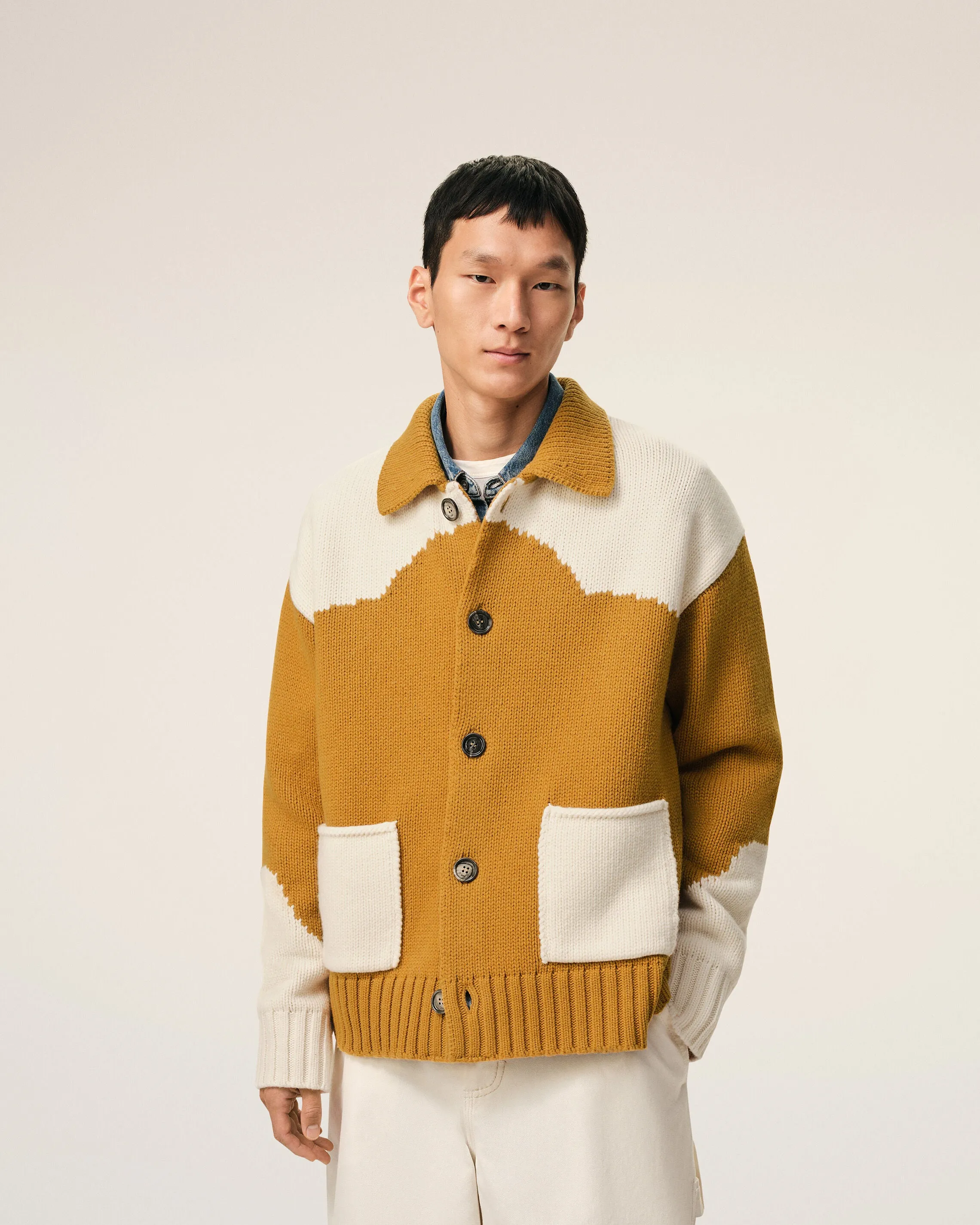 Cardigan Jaune Ami De Coeur en Laine sold by Ami product image thumbnail 3
