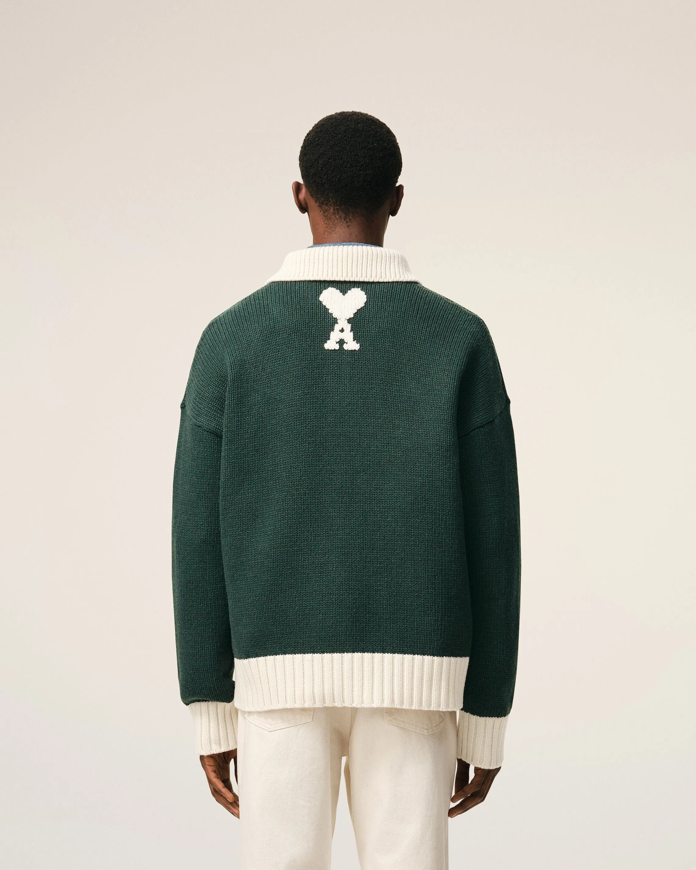 Polo Vert en Laine sold by Ami product image thumbnail 5