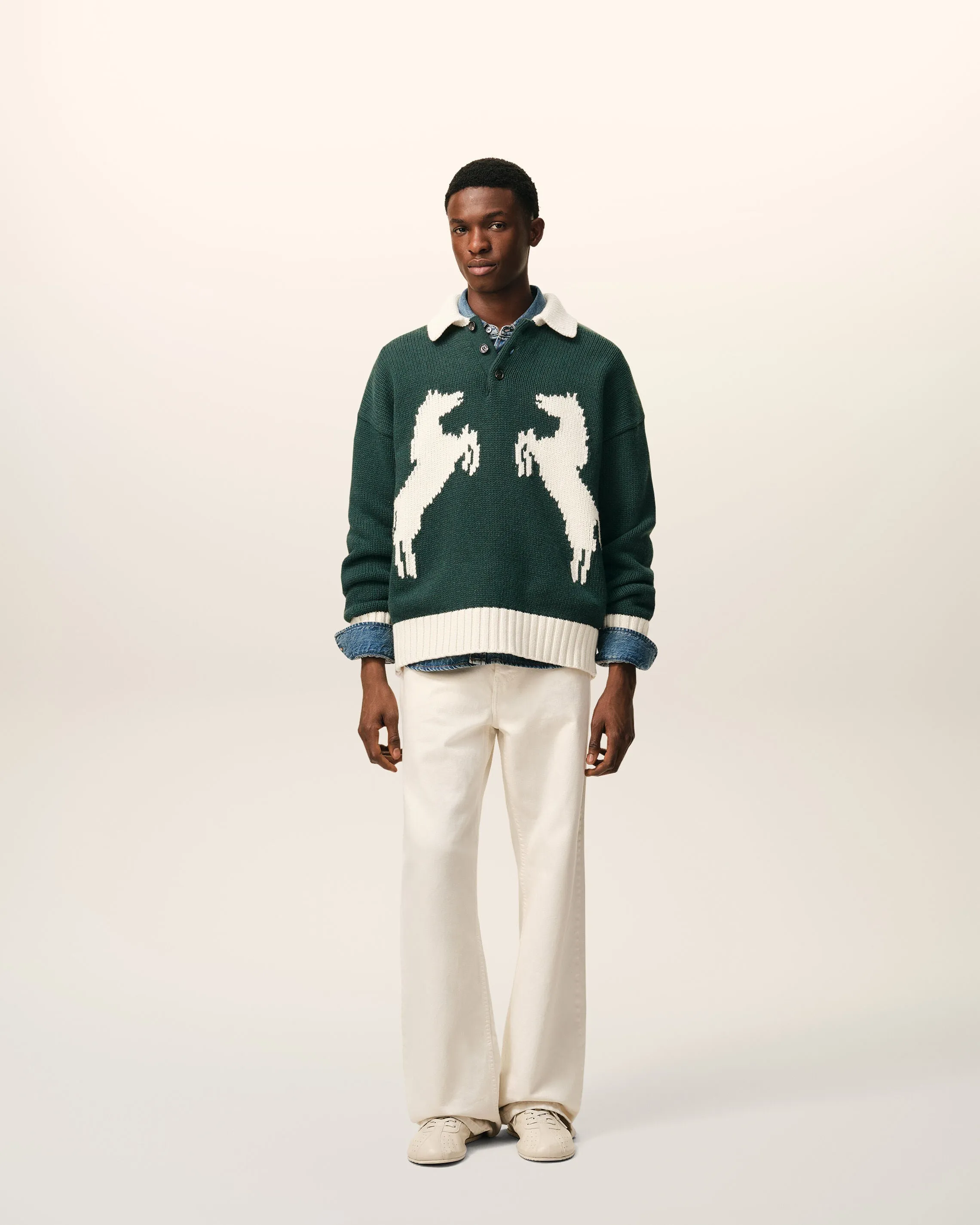 Polo Vert en Laine sold by Ami product image thumbnail 2