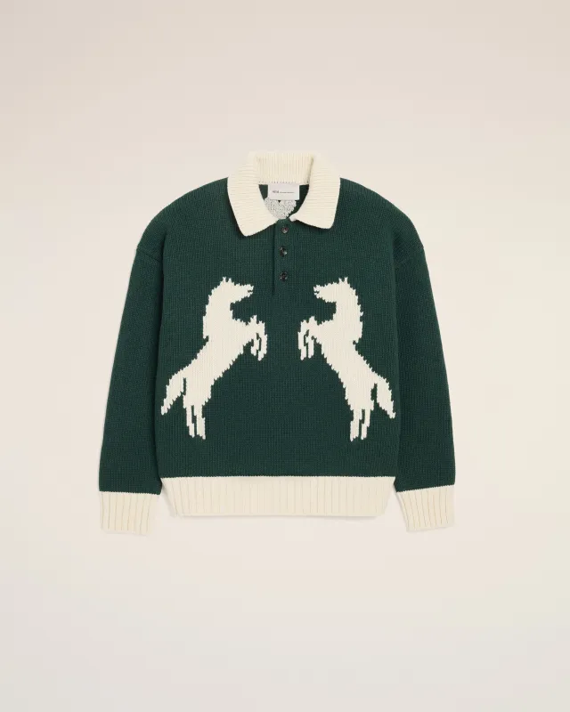Polo Vert en Laine made by Ami