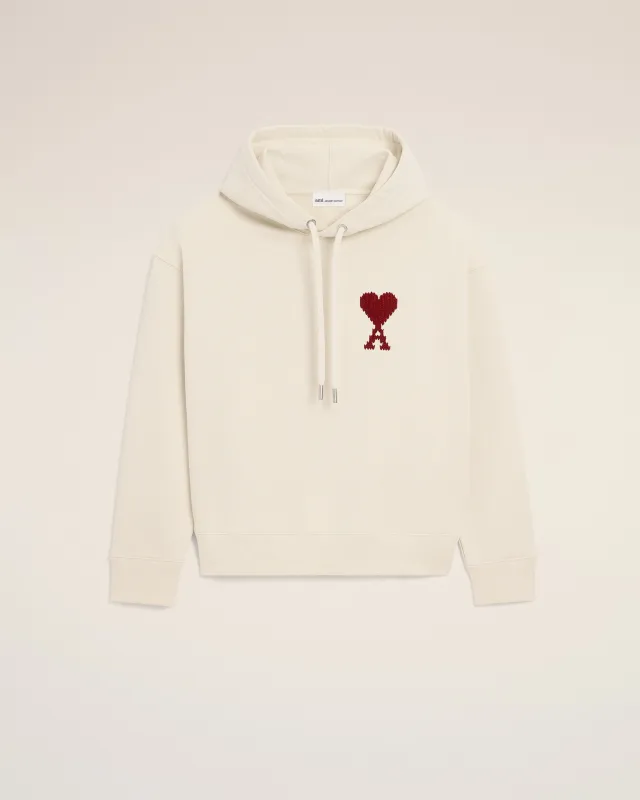 Hoodie Blanc Ami De Coeur en Coton sold by Ami