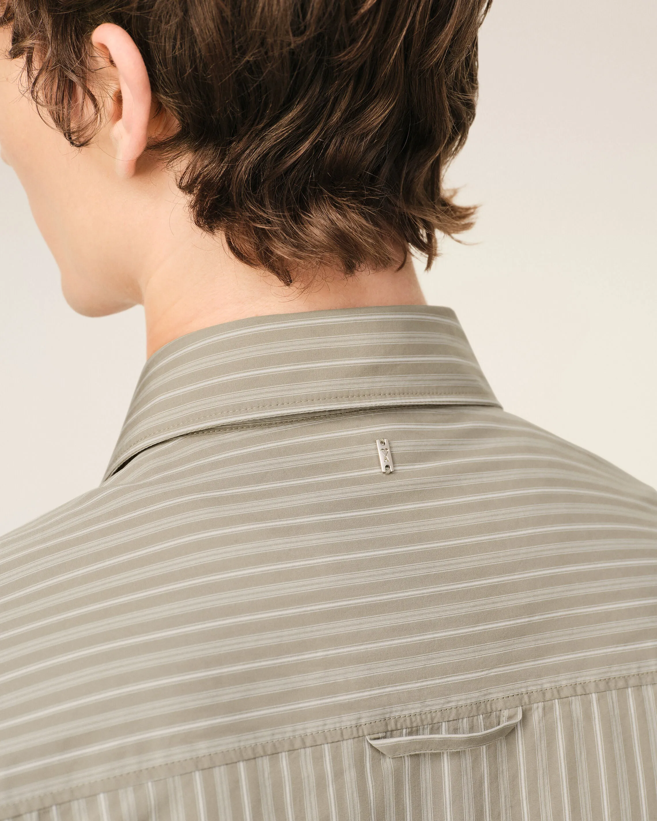 Chemise Jabot Beige Ajustée Manches Longues en Coton sold by Ami product image thumbnail 4