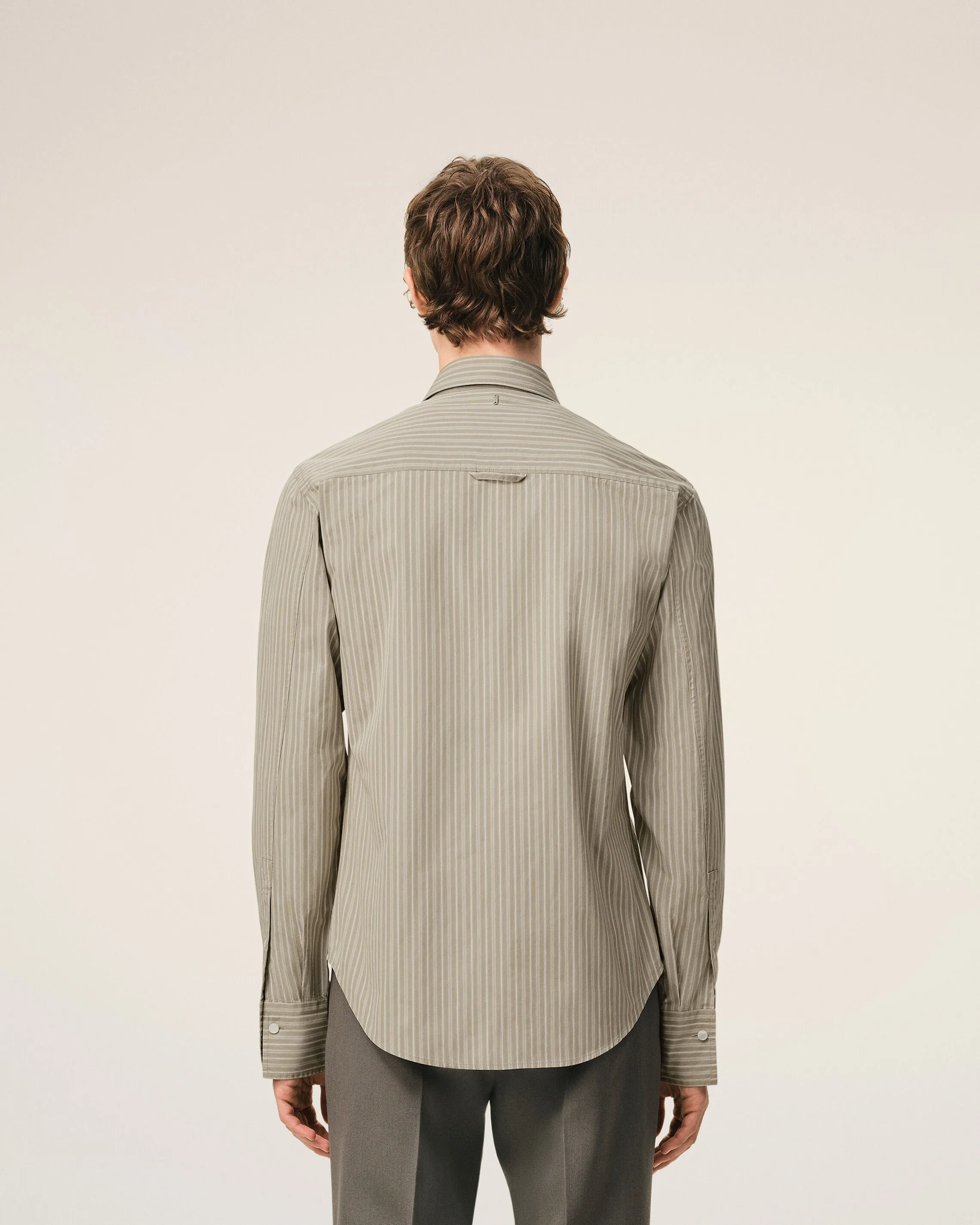 Chemise Jabot Beige Ajustée Manches Longues en Coton sold by Ami product image thumbnail 5