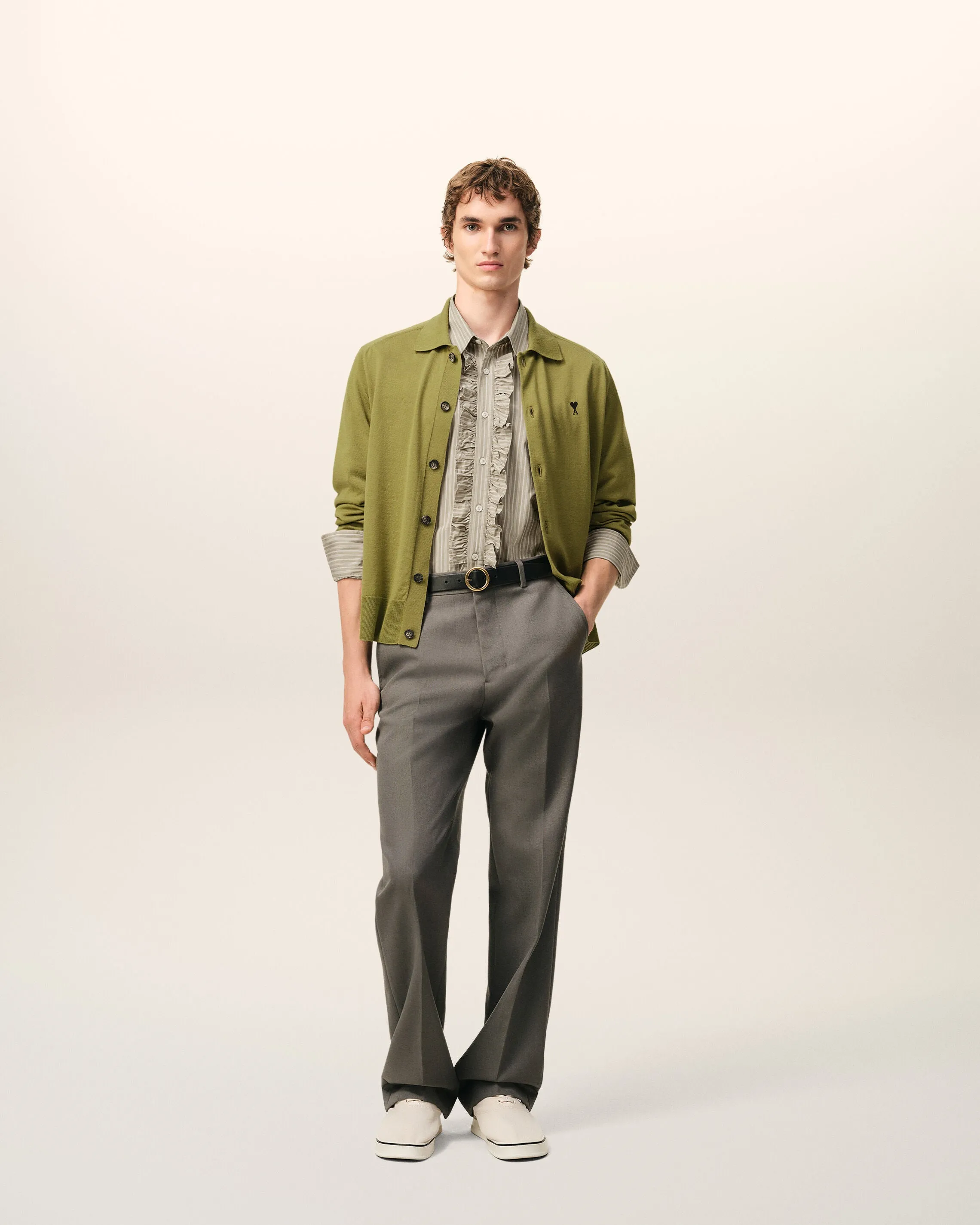 Chemise Jabot Beige Ajustée Manches Longues en Coton sold by Ami product image thumbnail 2