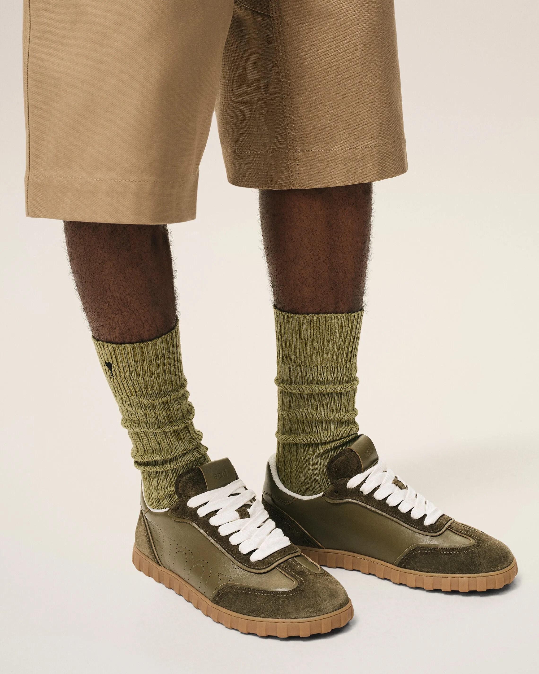 Sneakers Step Vertes en Cuir De Vachette sold by Ami product image thumbnail 2