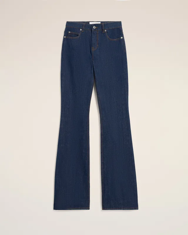 Jean Bleu Coupe Bootcut en Coton made by Ami