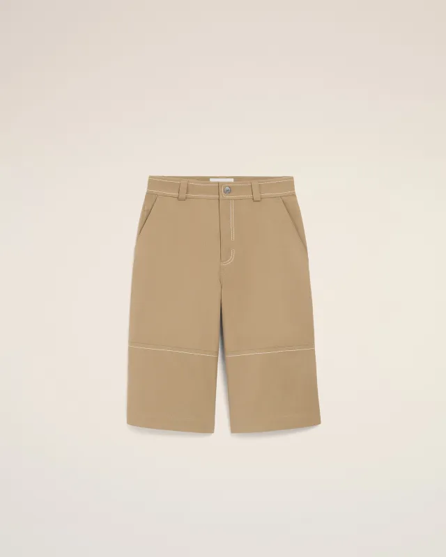 Bermuda Worker Beige en Coton sold by Ami