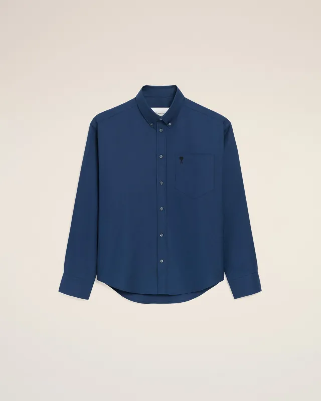 Chemise Boxy Bleu Ami De Coeur Brodé en Coton sold by Ami