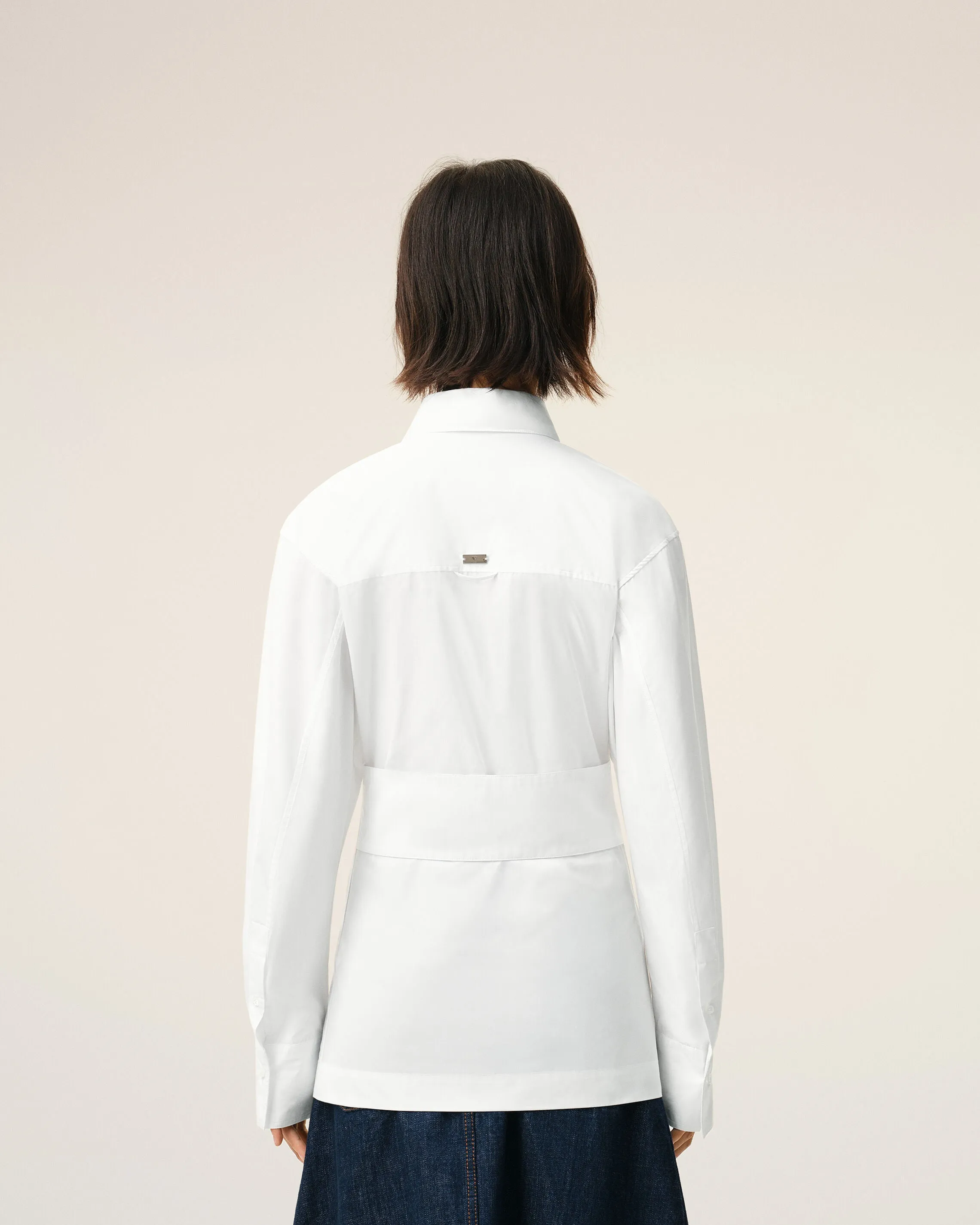 Chemise Cintrée Blanche Col En Pointe en Coton sold by Ami product image thumbnail 5