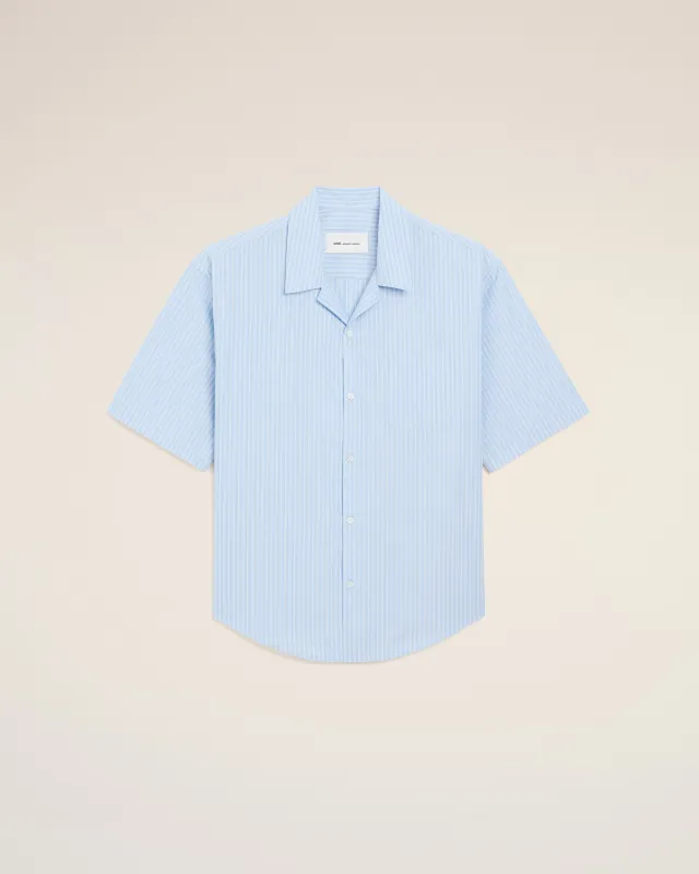 Chemise Boxy Bleu Manches Courtes Ami De Coeur en Coton sold by Ami