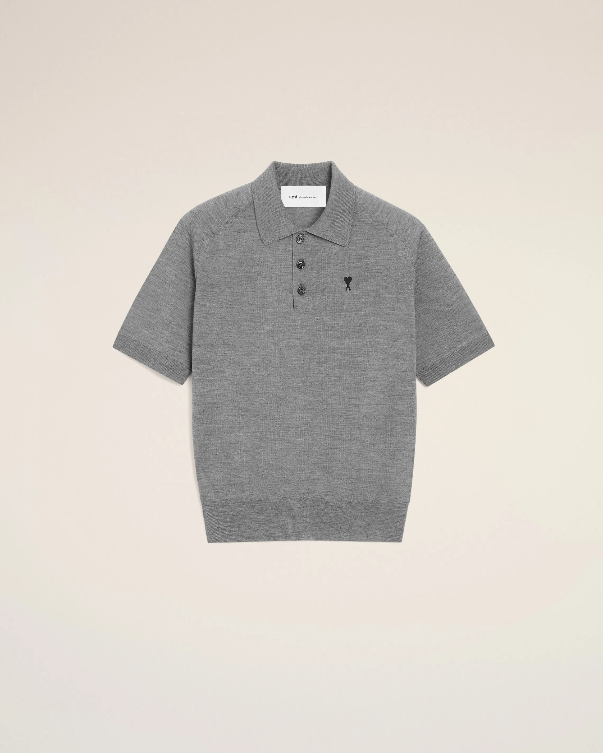 Polo Gris Manches Courtes Ami De Coeur en Laine sold by Ami