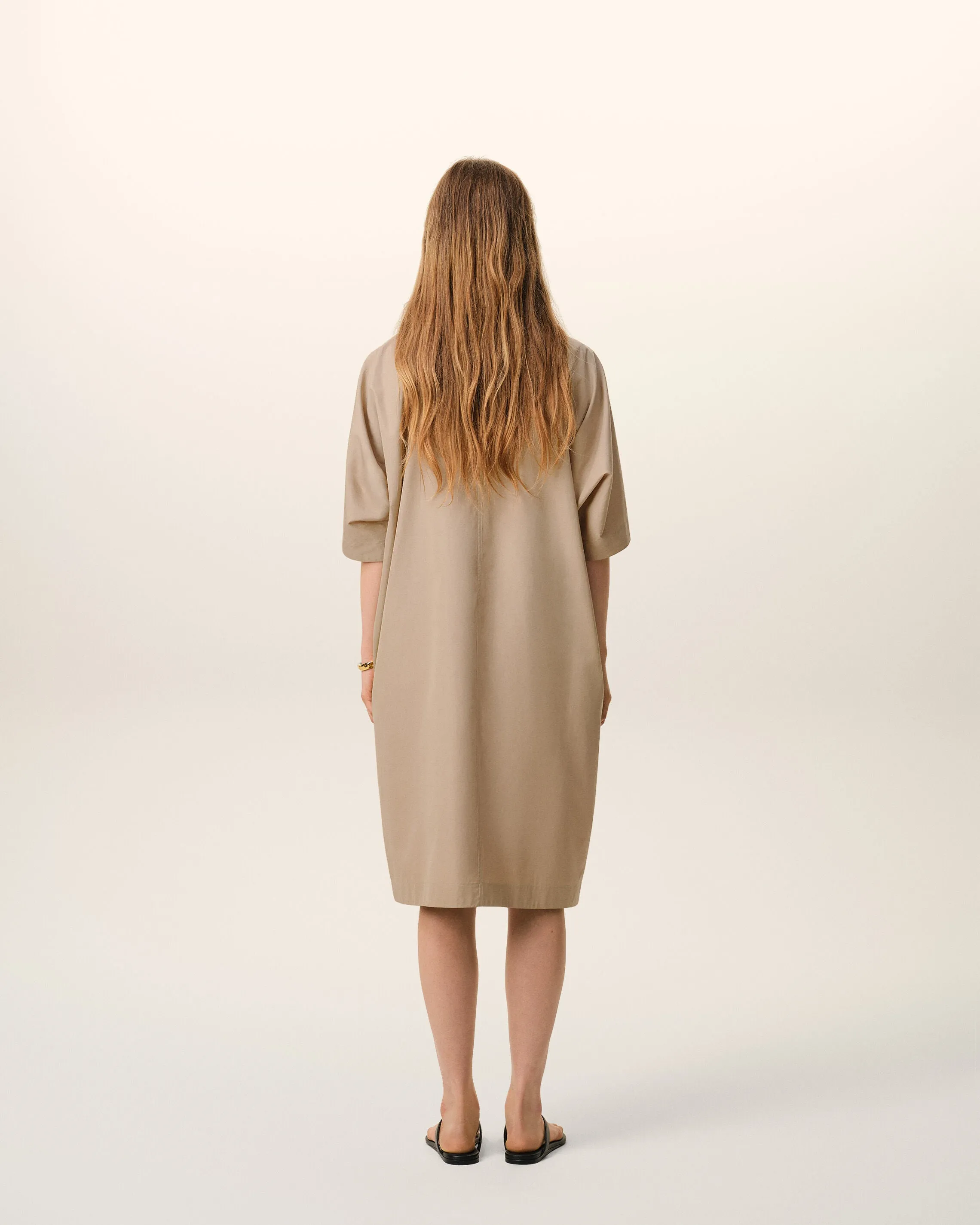 Robe Beige Col Montant Boutonné en Coton sold by Ami product image thumbnail 5